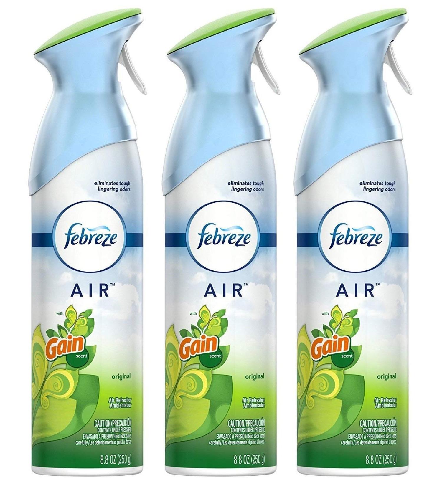Febreze Air - Air Freshener Spray - Gain Original Scent - with OdorClear Technology - Net Wt. 8.8 OZ (250 g) Per Bottle - Pack of 3 Bottles - Buy Online on GoSupps.com