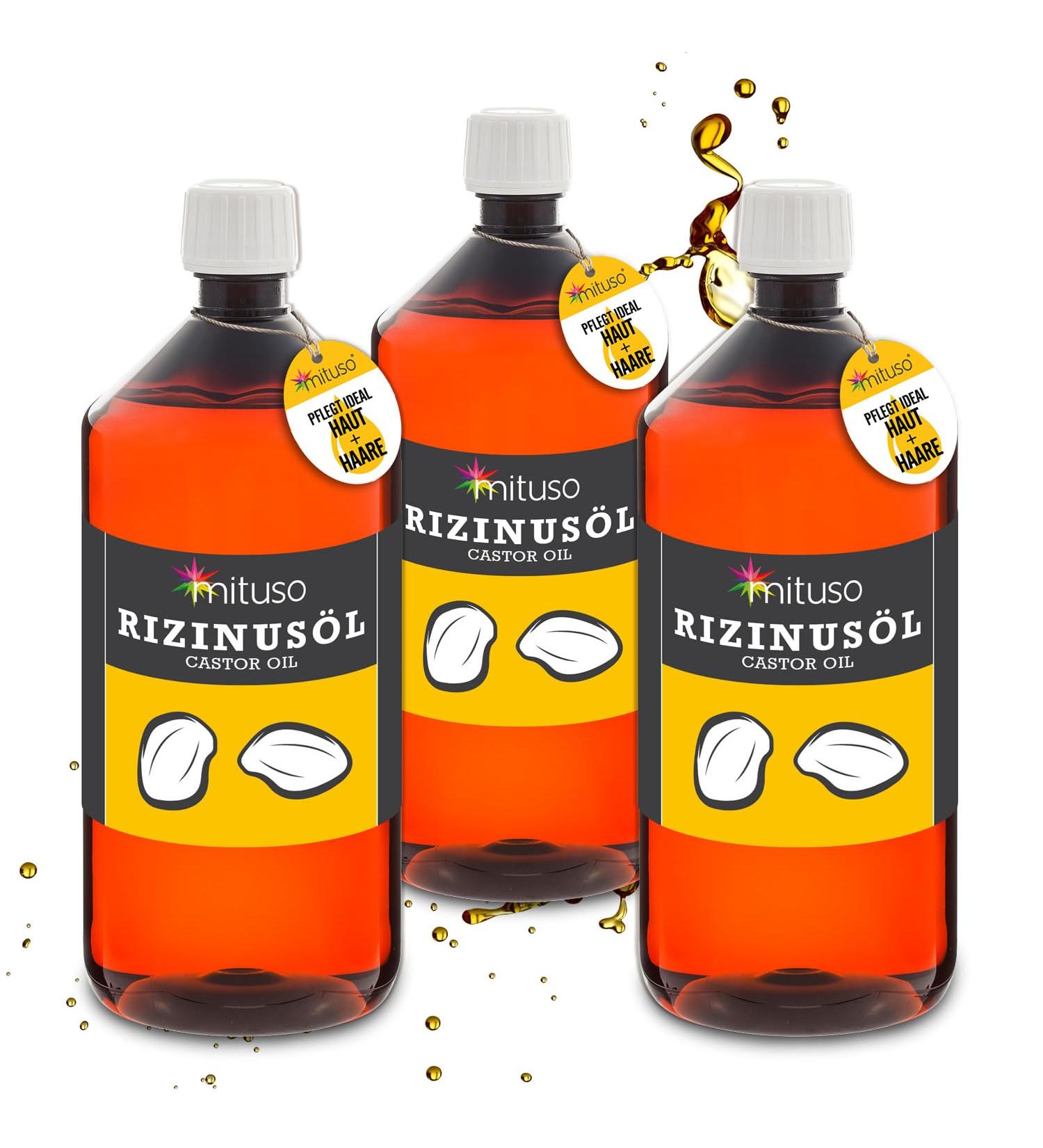  mituso mituso 100% Pure Cold-Pressed Castor Oil - Natural Eyelash Serum - 1000 ml - Buy Online on GoSupps.com