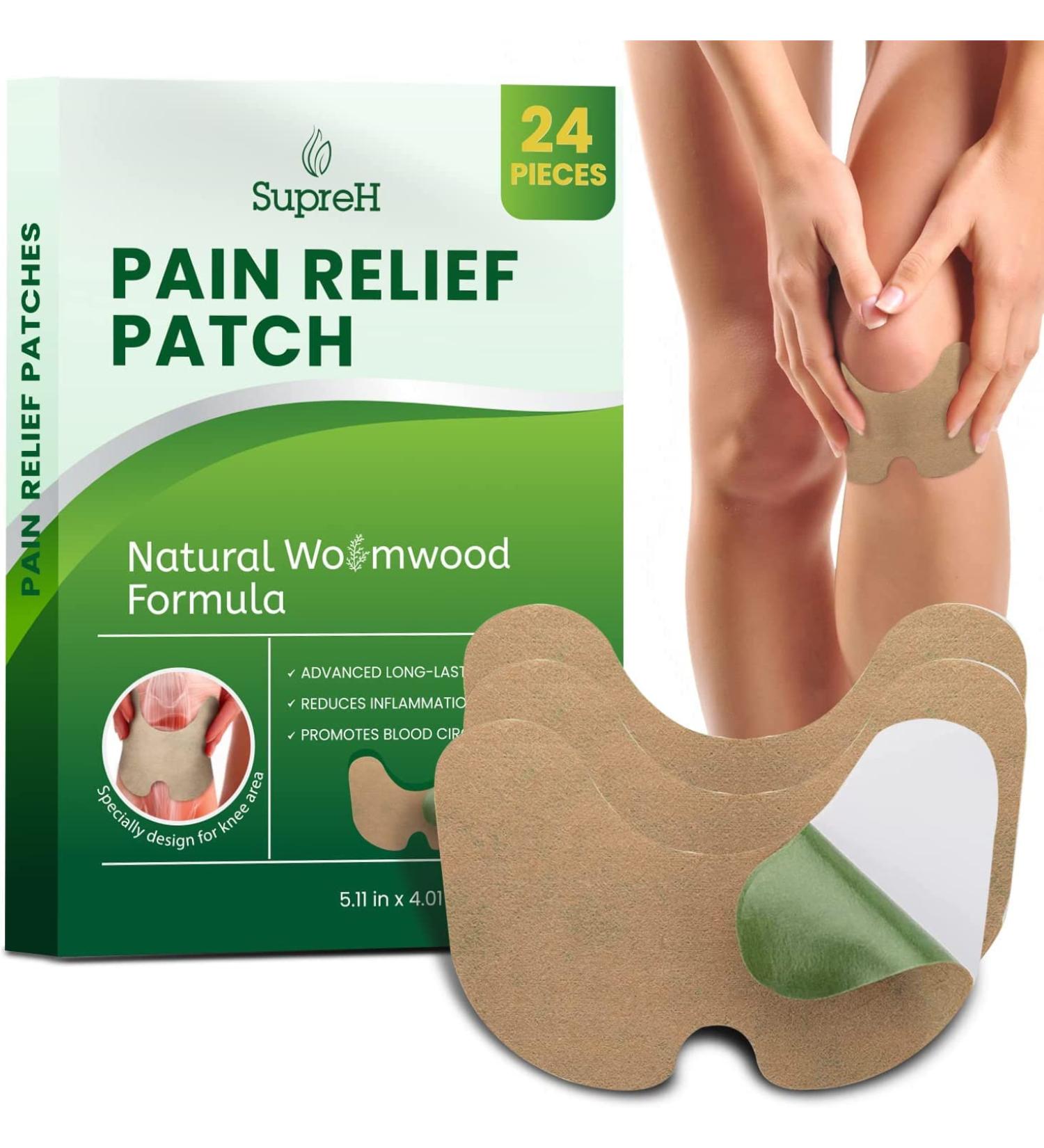 Knee Pain Relief Patch - Herbal Heat Patches for Long Lasting Relief and Inflammation - 24 PCs - Buy Online on GoSupps.com