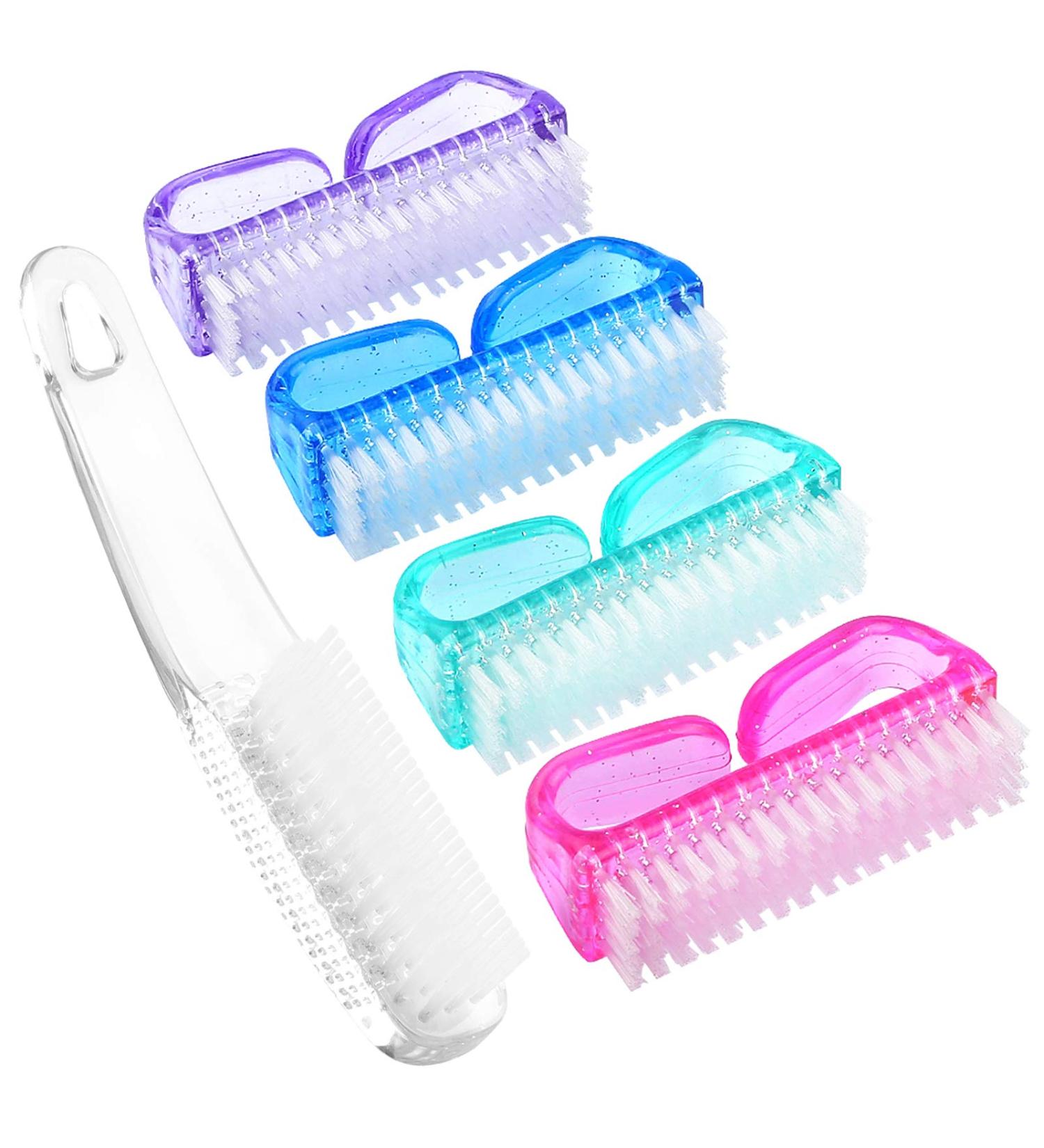 Senignol Handle Grip Nail Brush 5 Pack - Fingernail & Pedicure Cleaning Brushes Kit for Toes and Nails - Men Women Kids - Multicolor - Buy Online on GoSupps.com