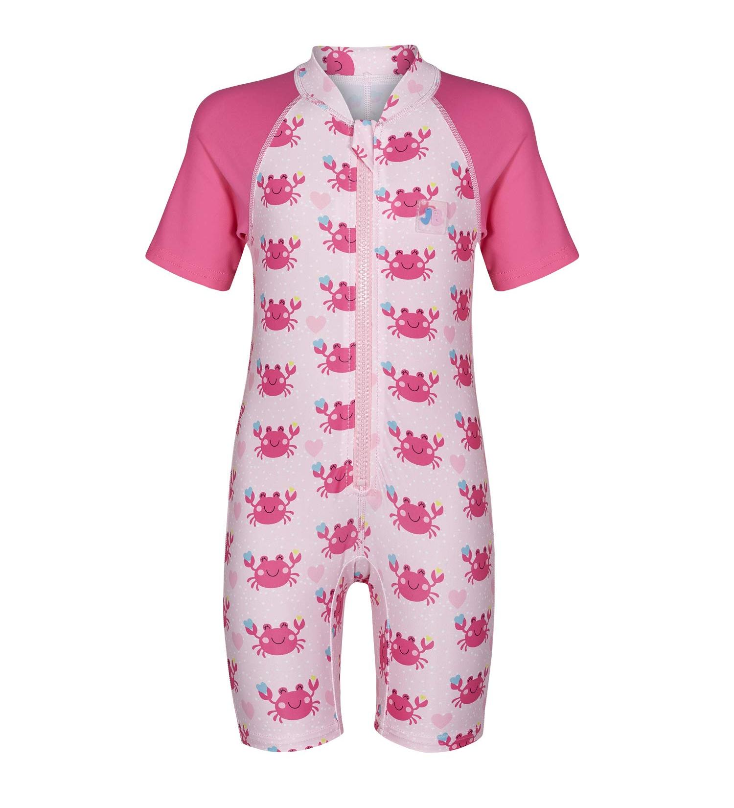 Juicy Bumbles Baby Swimsuit - Short Sleeve One Piece Toddler Swimming Costume - Crab Design - 3-4 Years - Buy Online on GoSupps.com