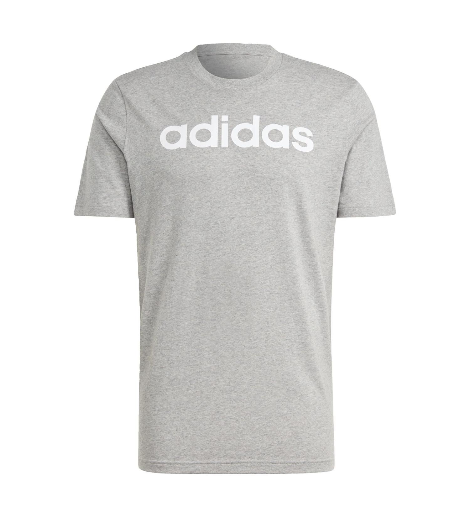 Shop adidas Men's M Lin Sj T T-Shirt - Short Sleeve XL in Medium Grey Heather | International Shipping Available - Buy Online on GoSupps.com
