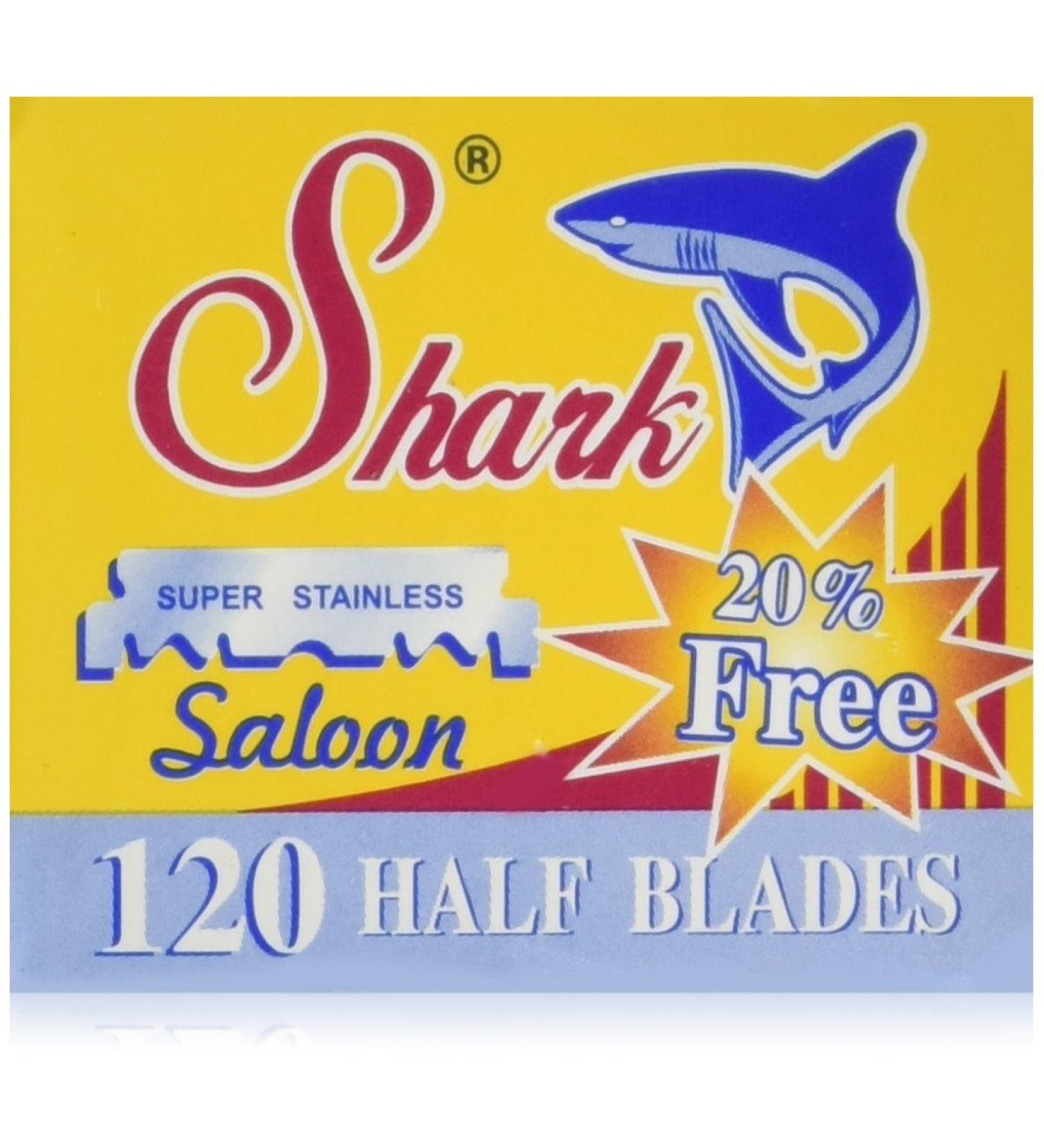 120 Shark Super Stainless Straight Edge Barber Razor Blades for Professional Barber Razors