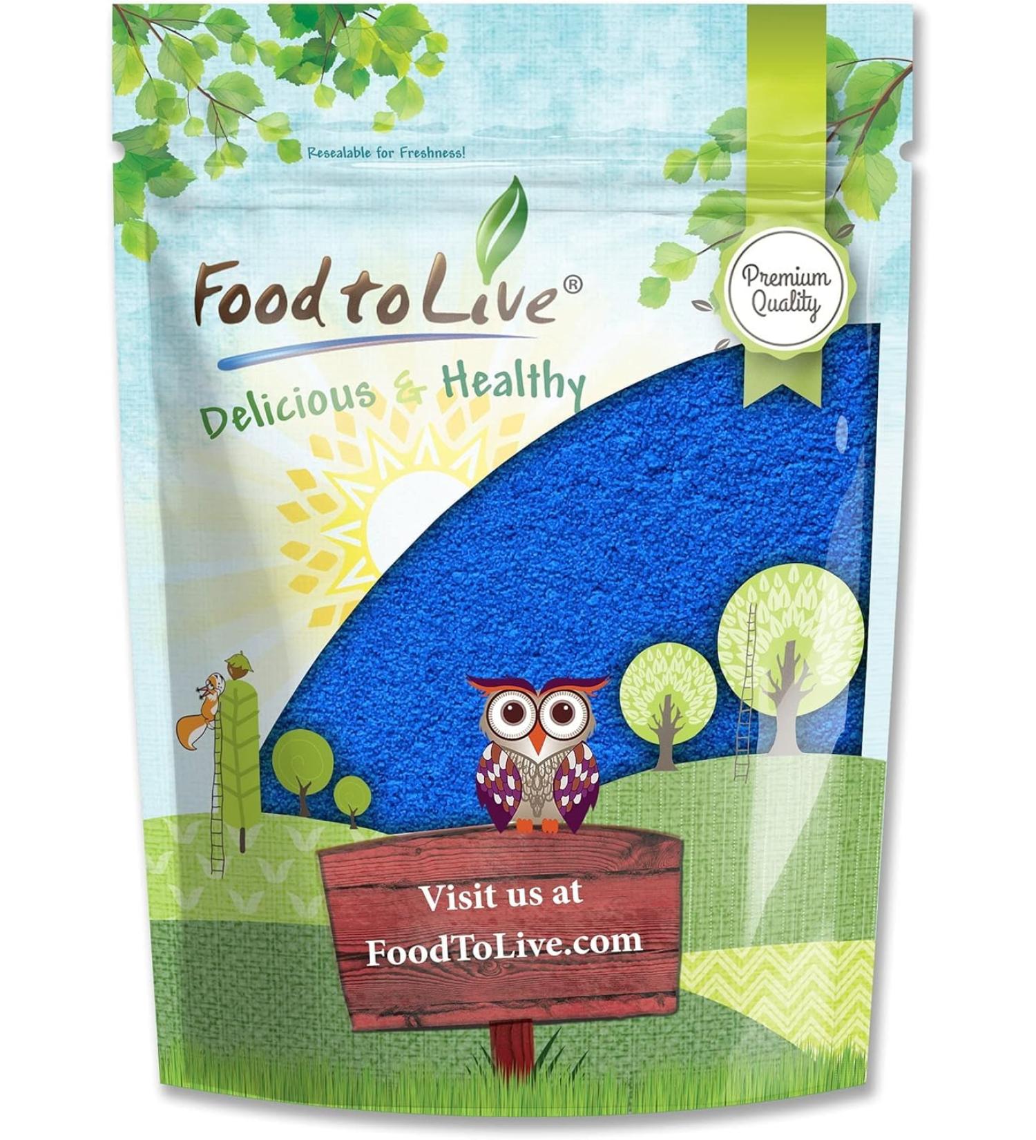 Food to Live Blue Spirulina Powder 4 Ounces Pure Raw Blue-Green Algae Extract Kosher Vegan Non-Irradiated Rich in Phycocyanin Great for Juices Smoothies Shakes Drinks and Food Coloring 4 Ounce (Pack of 1) - Buy Online on GoSupps.com