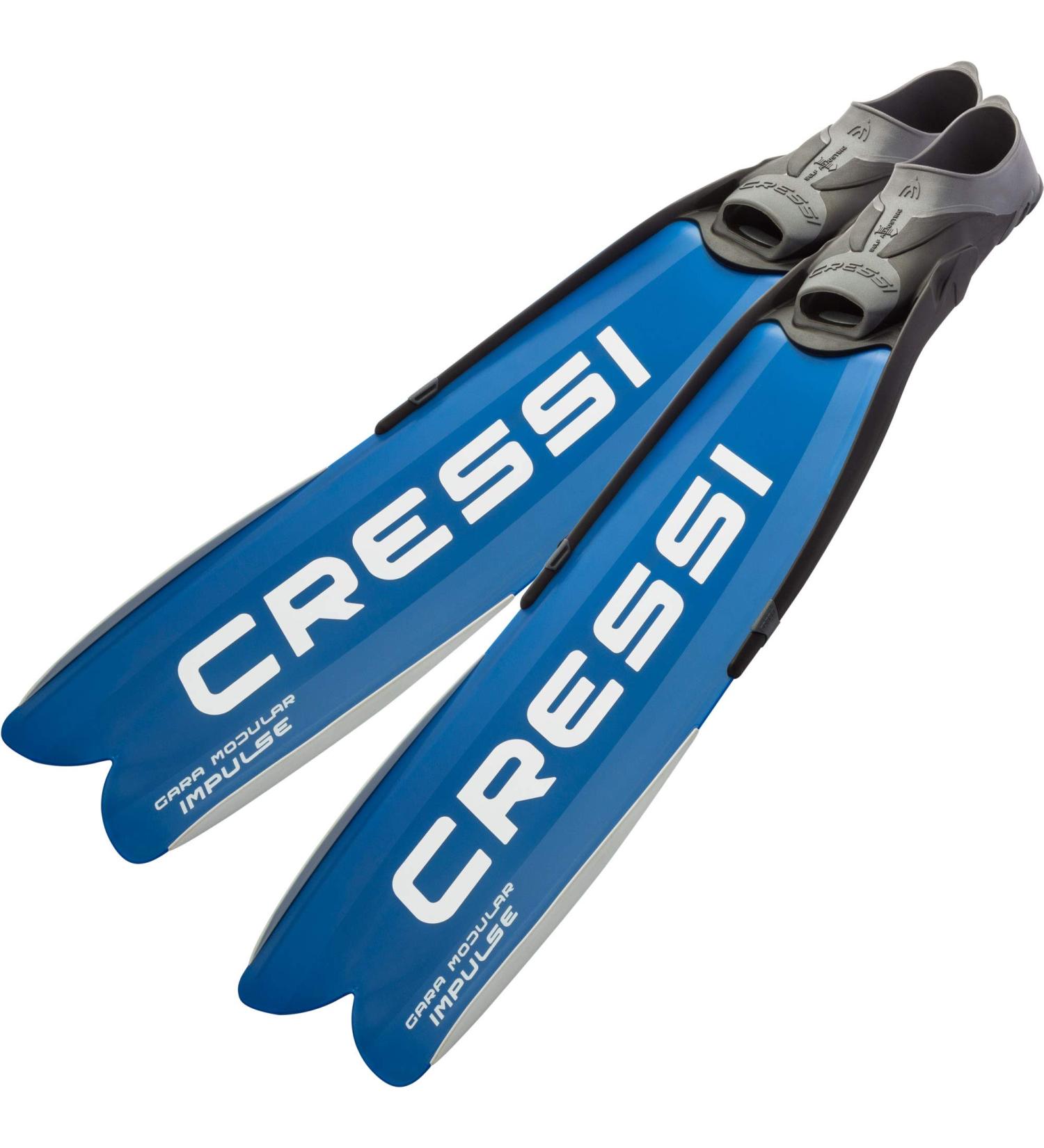 Cressi Gara Modular Impulse Fins for Freediving | Made in Italy | EU 40/41 | US Men 7.5/8 | US Women 8.5/9 - Blue - Buy Online on GoSupps.com