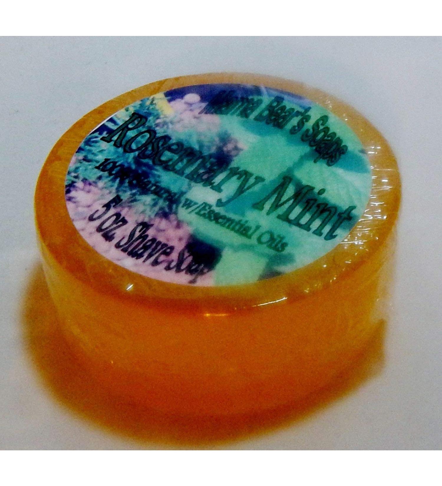 Mama Bear's 100% Natural Glycerin Shaving Soap with Rosemary and Mint Essential Oils