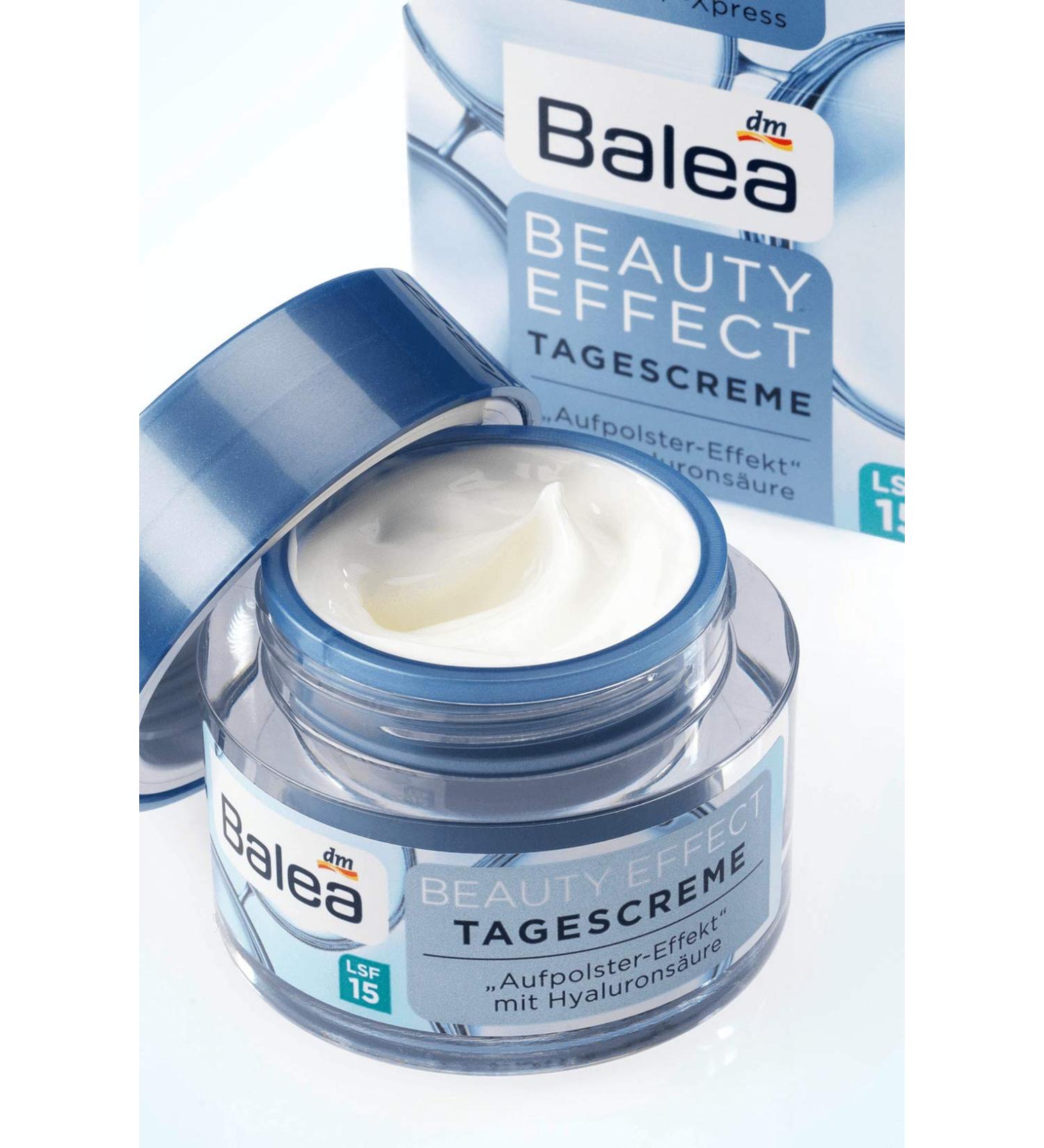 Balea Beauty Effect Day Cream with Hyaluronic Acid - Intensive Lifting SPF 15 | Vegan Skincare for Radiant Skin - Buy Online on GoSupps.com