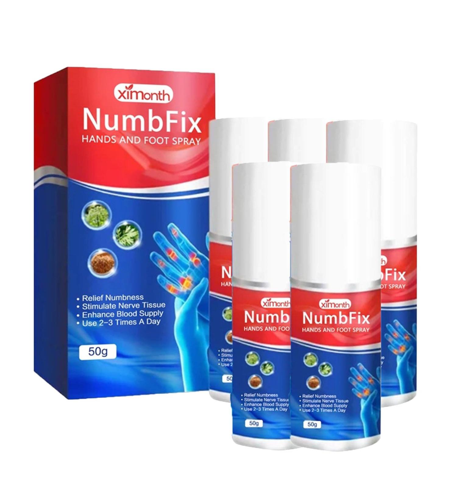 Numbfix Hands & Foot Spray - Numbness Relief Mist for Joints & Discomfort - 5PC Comfort Spray for Hands & Feet - Buy Online on GoSupps.com