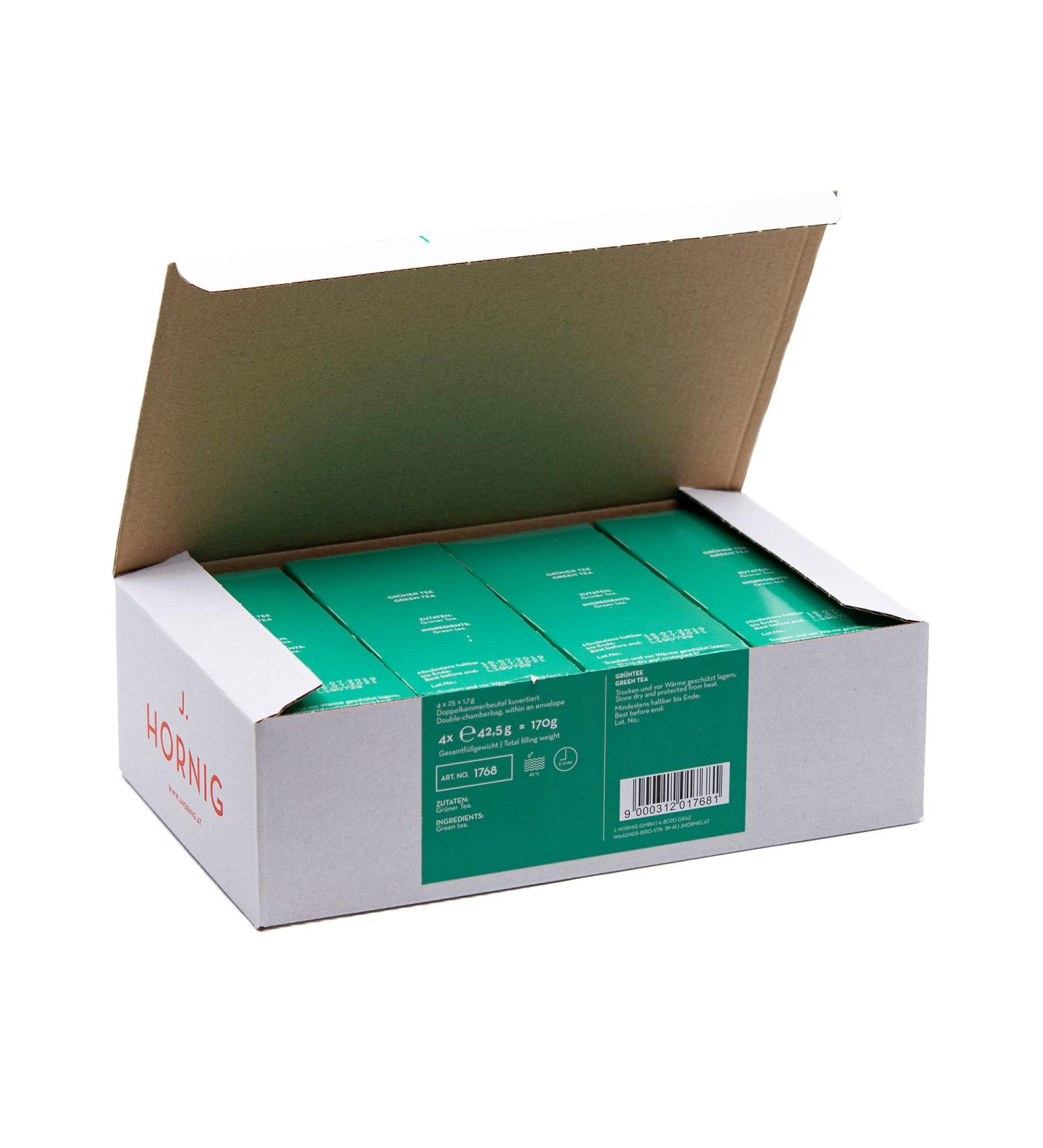 J. Hornig Green Tea - Natural Green Tea Bags (100 Count) | Fresh-Tart Taste | International Shipping - Buy Online on GoSupps.com