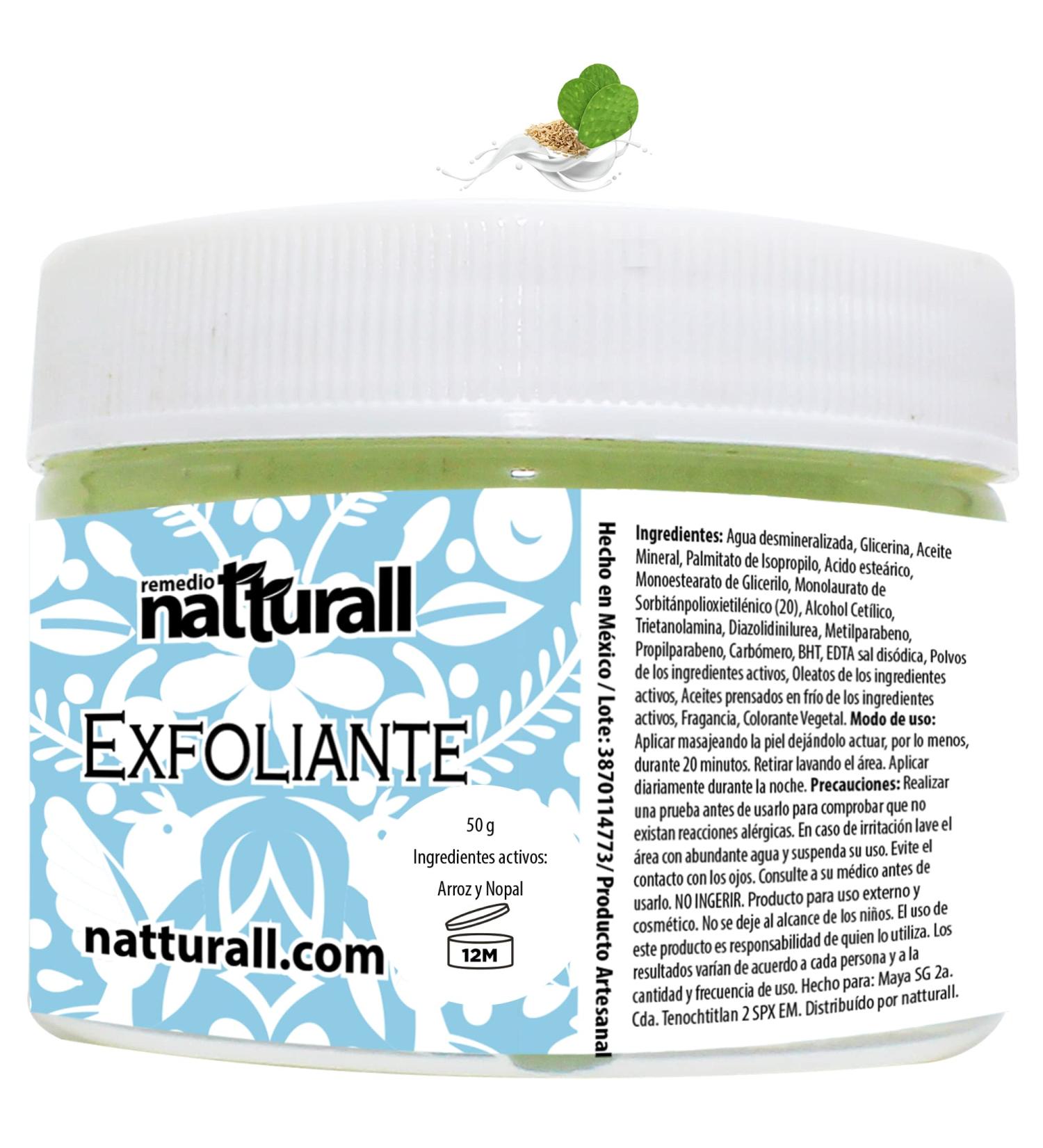 Natural Facial Body Scrub for Feet & Lips - Rice Nopal Moisturizing 50g | International Shipping - Buy Online on GoSupps.com