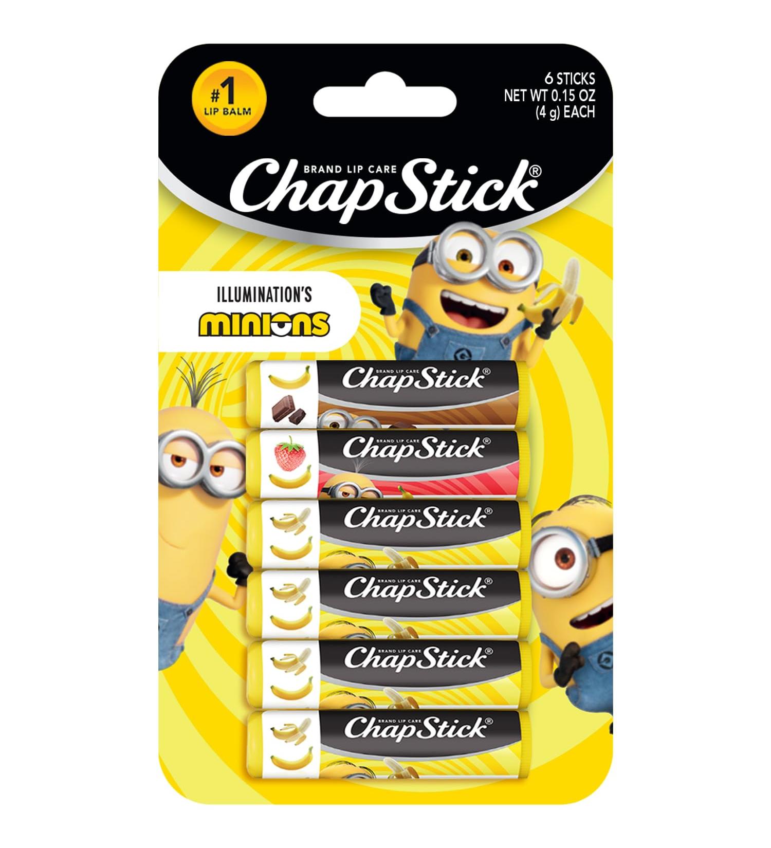 ChapStick Lip Balm Sets Minions Banana-Nana + Variety Banana Pack (6 Sticks) Party Favors for Kids Stocking Stuffers 0.15 Oz Ea Banana-Nana + Variety Banana Pack 1 Count (6 sticks) - Buy Online on GoSupps.com