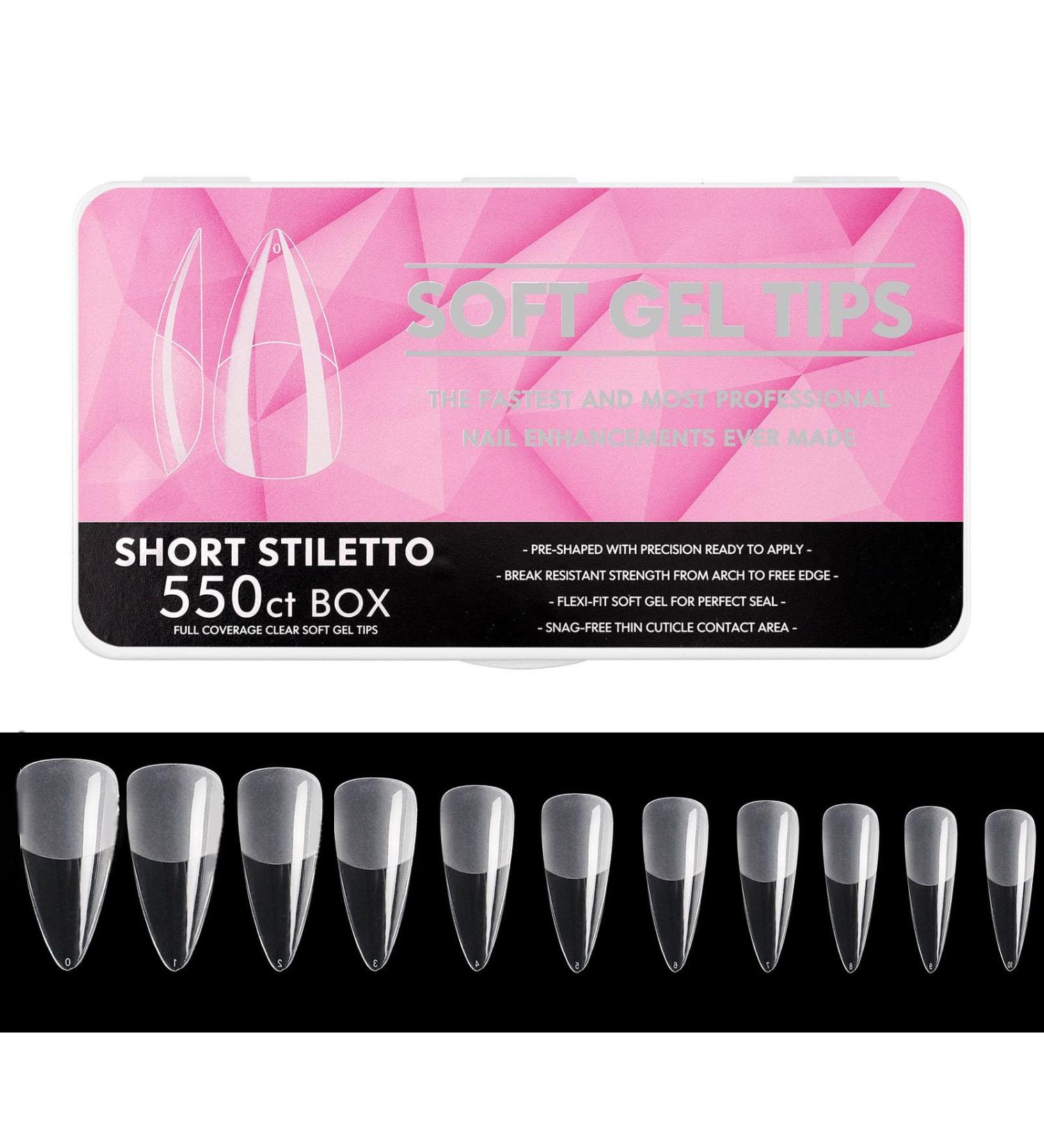 Nail Art Nail Piece Medium and Long Full Set of Transparent Pressure Nail Soaked Soft Gel Nail Tip Extension Professional Acrylic Fake Nails (shuidi) - Buy Online on GoSupps.com
