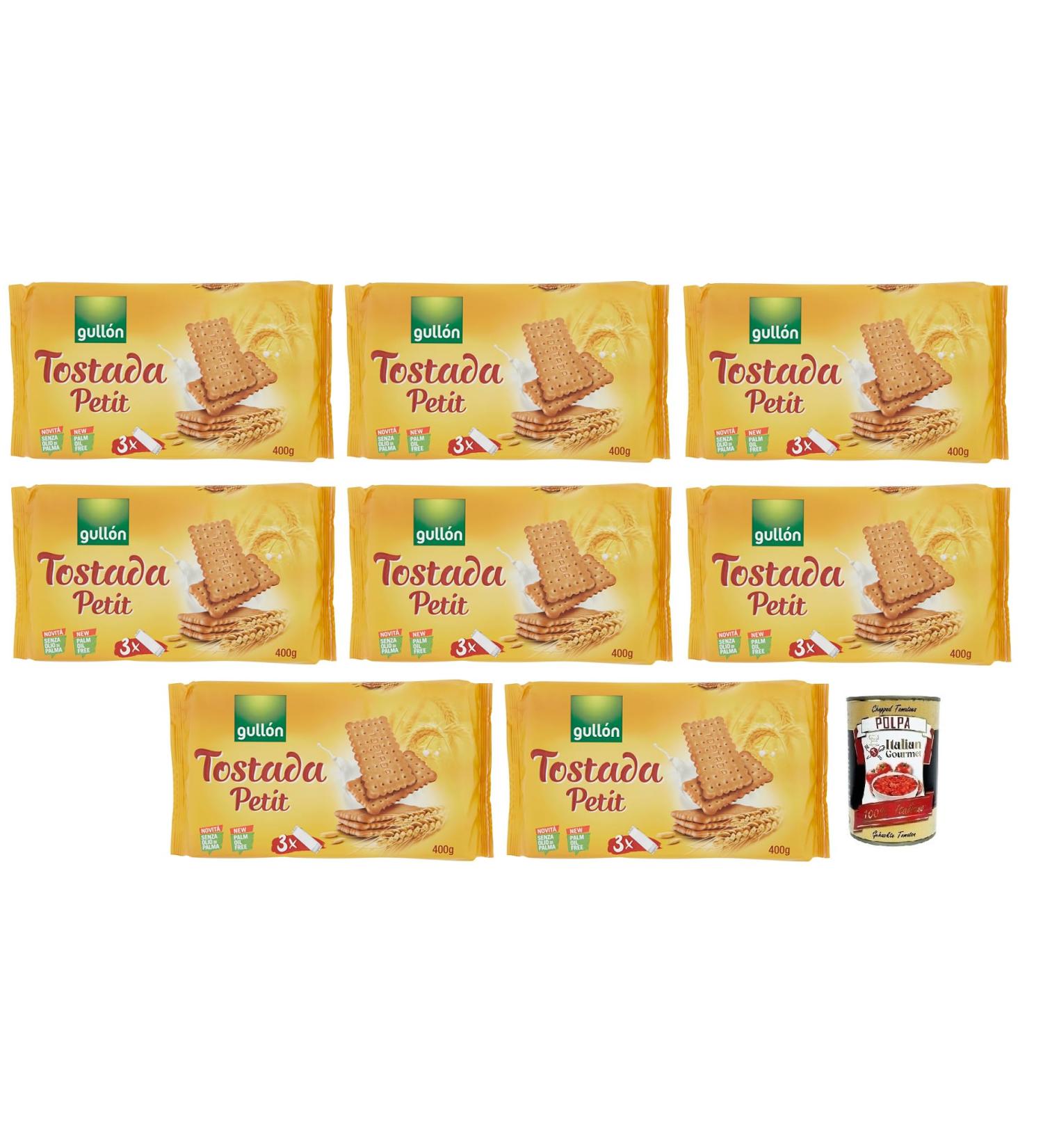 Gull n Petit Tostada Lot of 8 traditional biscuits 400 g Each package contains 3 servings of 133.3 g + Pomodoro Pulp 400 g - Buy Online on GoSupps.com