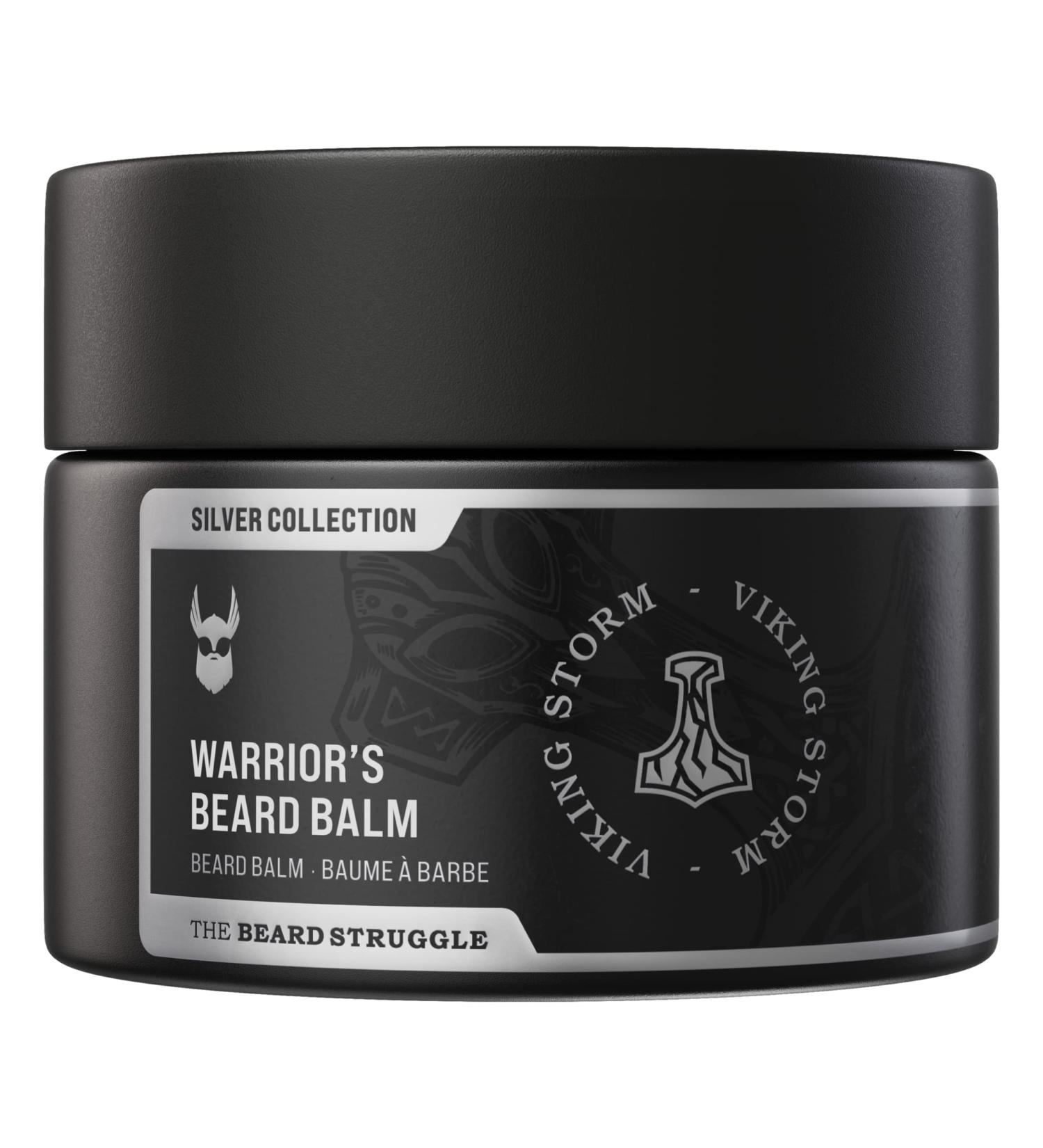 Warrior's Beard Balm - Viking Storm | Non-Greasy 100% Natural Formula - 50g Silver Collection - Buy Online on GoSupps.com