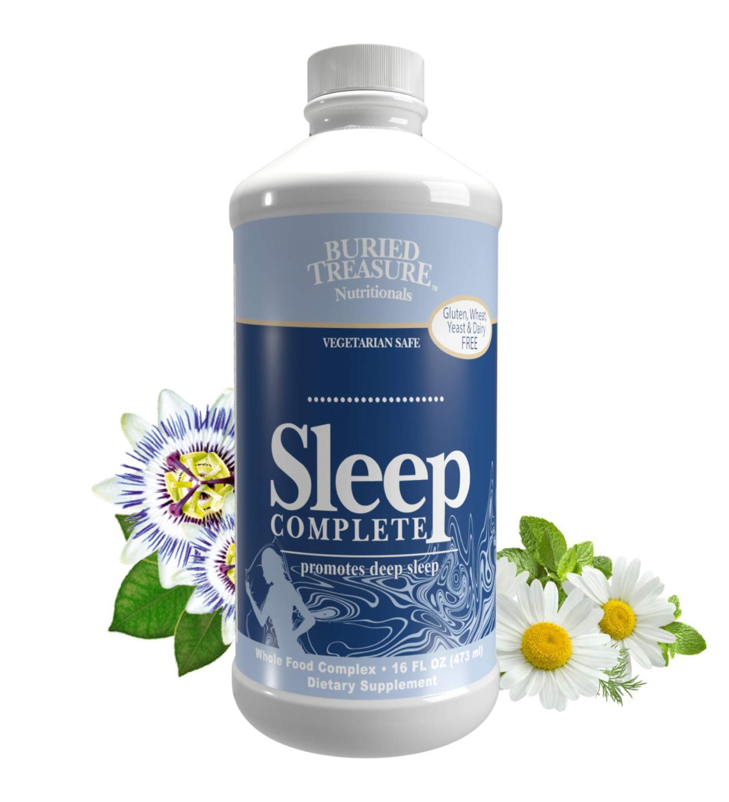 Buried Treasure Sleep Complete - Herbal Sleep Aid with Chamomile, Melatonin & Lemon Balm - 16 oz - Buy Online on GoSupps.com