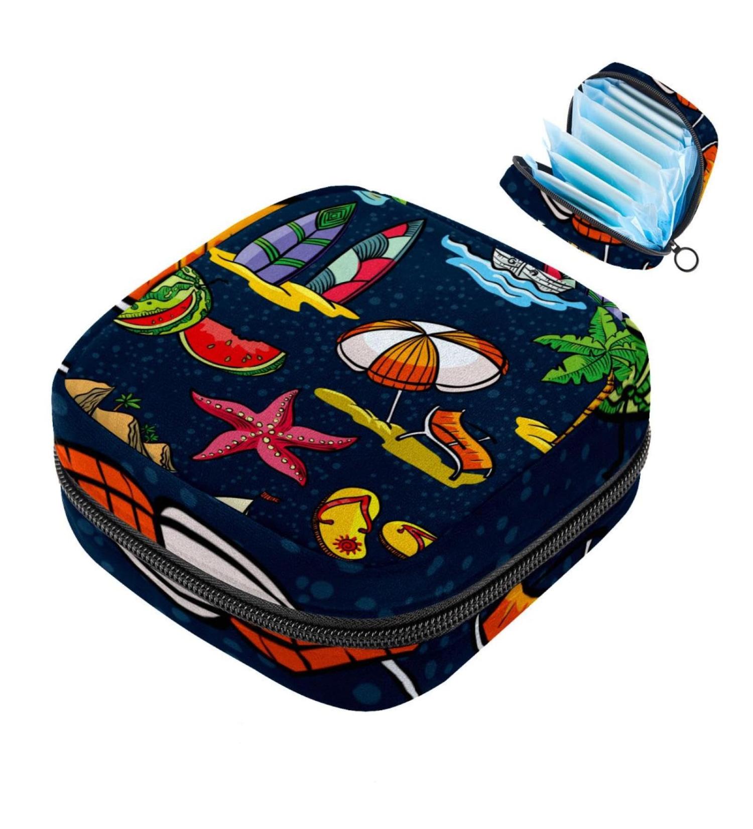 Portable Women's Binding-Up Bags | Menstrual Cup & Tampon Bags for Teens | Colorful Summer Beach Accessories - Buy Online on GoSupps.com