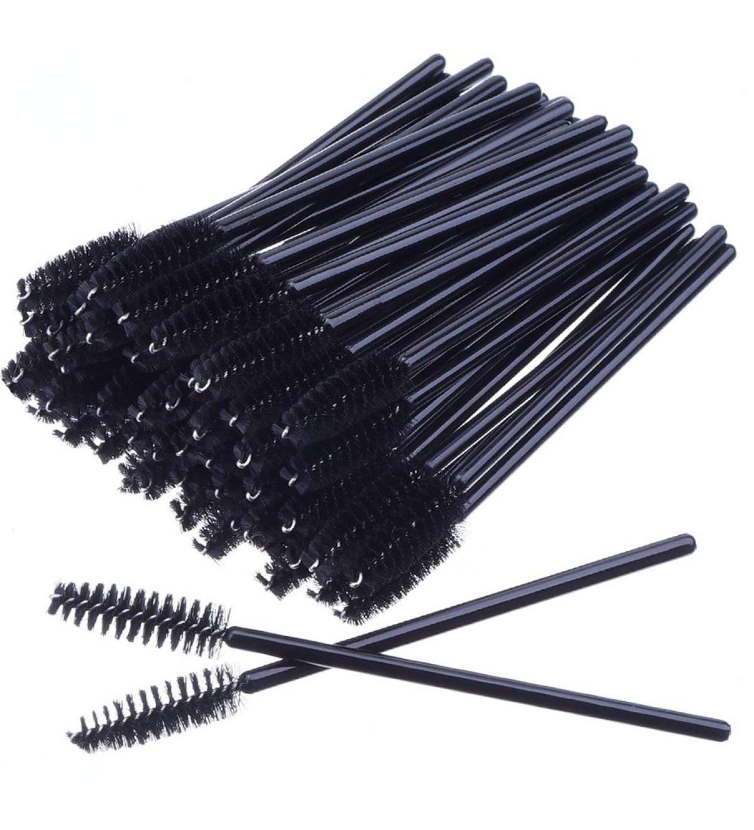 50 PCS Disposable Eyelash Brushes Mascara Wands - Black - Cosmetic Makeup Tool Kit - Buy Online on GoSupps.com