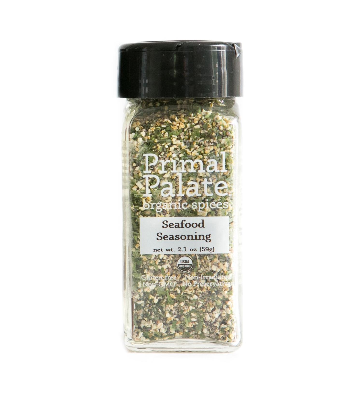 Primal Palate Organic Seafood Seasoning - Certified Organic, 2.1 oz Bottle - Buy Online on GoSupps.com