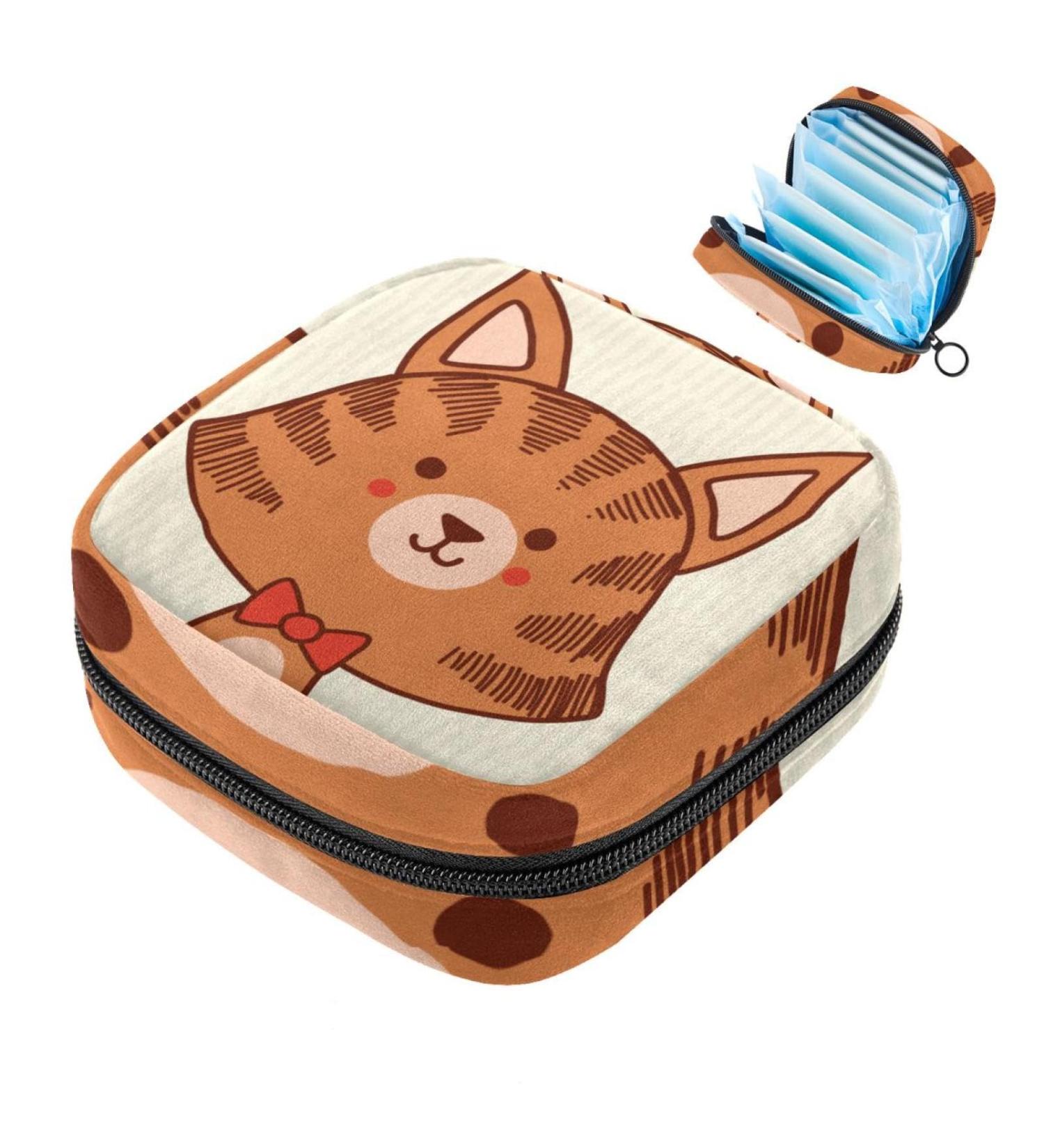 Eco-Friendly Hand-Drawn Women's Binding Bags | Zippered Menstrual Cup & Period Essentials - Multi-Colored - Buy Online on GoSupps.com