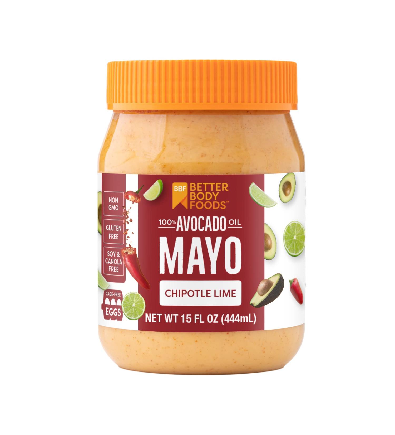 BetterBody Foods Chipotle Lime Spicy Mayo Spread - 15oz Paleo Avocado Oil Mayonnaise - Buy Online on GoSupps.com