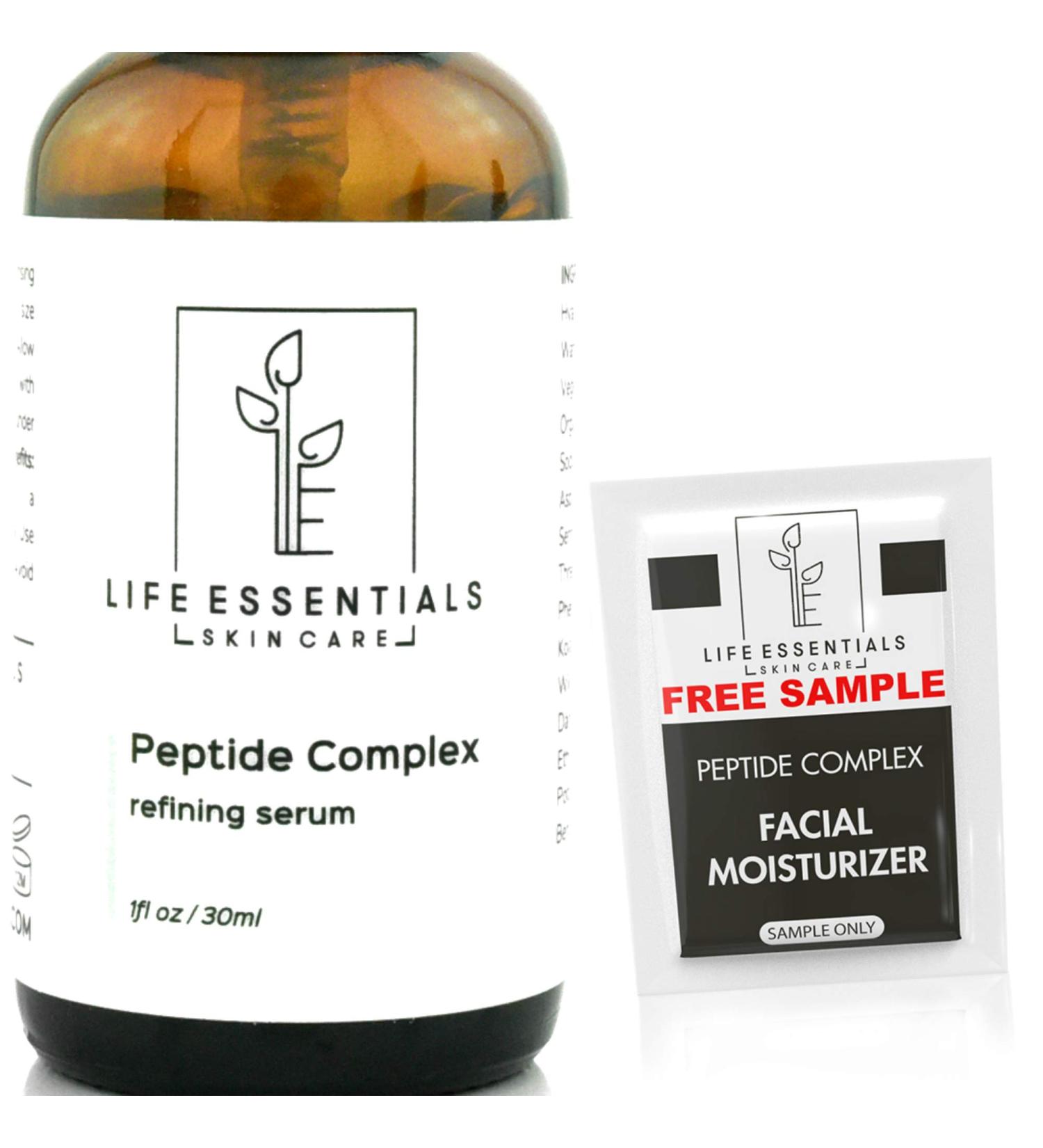Peptide Complex Serum For Face - Collagen Serum Skin Repair with Powerful Anti Aging Properties - Refines Wrinkles and Restores Elasticity with Hyaluronic Acid Aloe Vera Jojoba Oil Vitamin E 1 Fl Oz (Pack of 1) - Buy Online on GoSupps.com