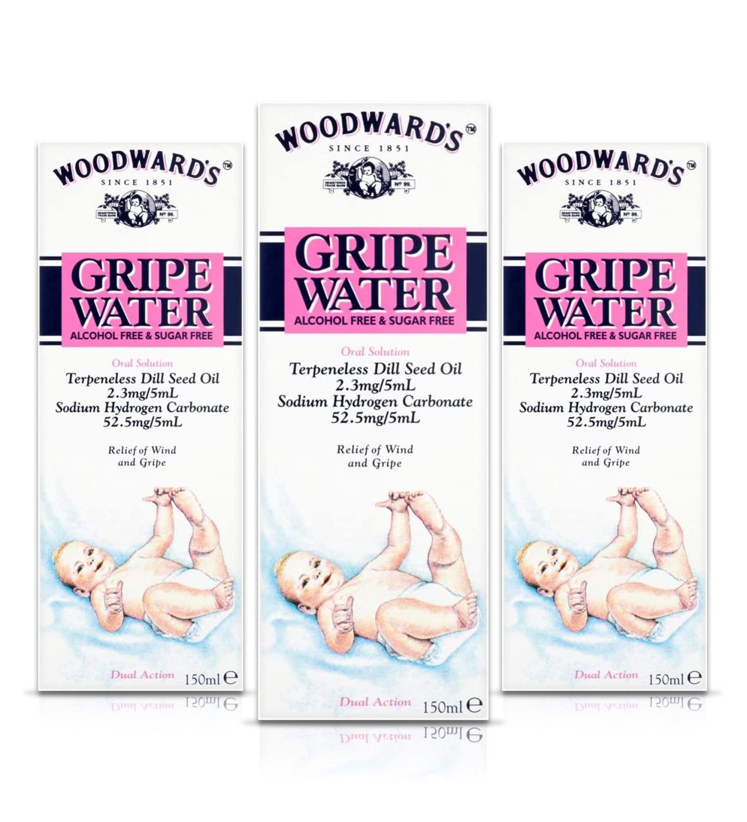 Reckitt Gripe Water 150ml - Pack of 3 | Fast-Acting Relief for Babies | Trusted Brand - Buy Online on GoSupps.com