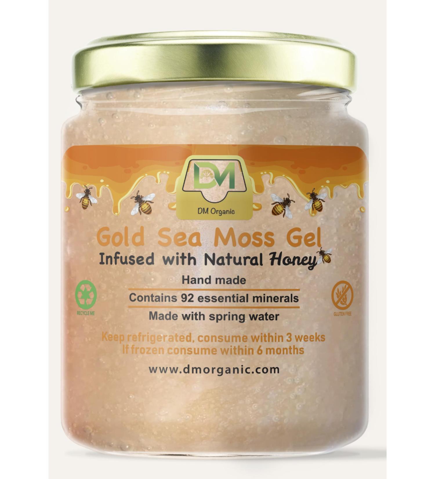 Sea Moss Gel x Raw Honey - St Lucian 'Gold' Wildcrafted Seamoss Infused with Natural Honey | Hand Made | UK Made | Organic | Immune Support | Dr Sebi | 510ml | Pack of 1 510.00 ml (Pack of 1) - Buy Online on GoSupps.com
