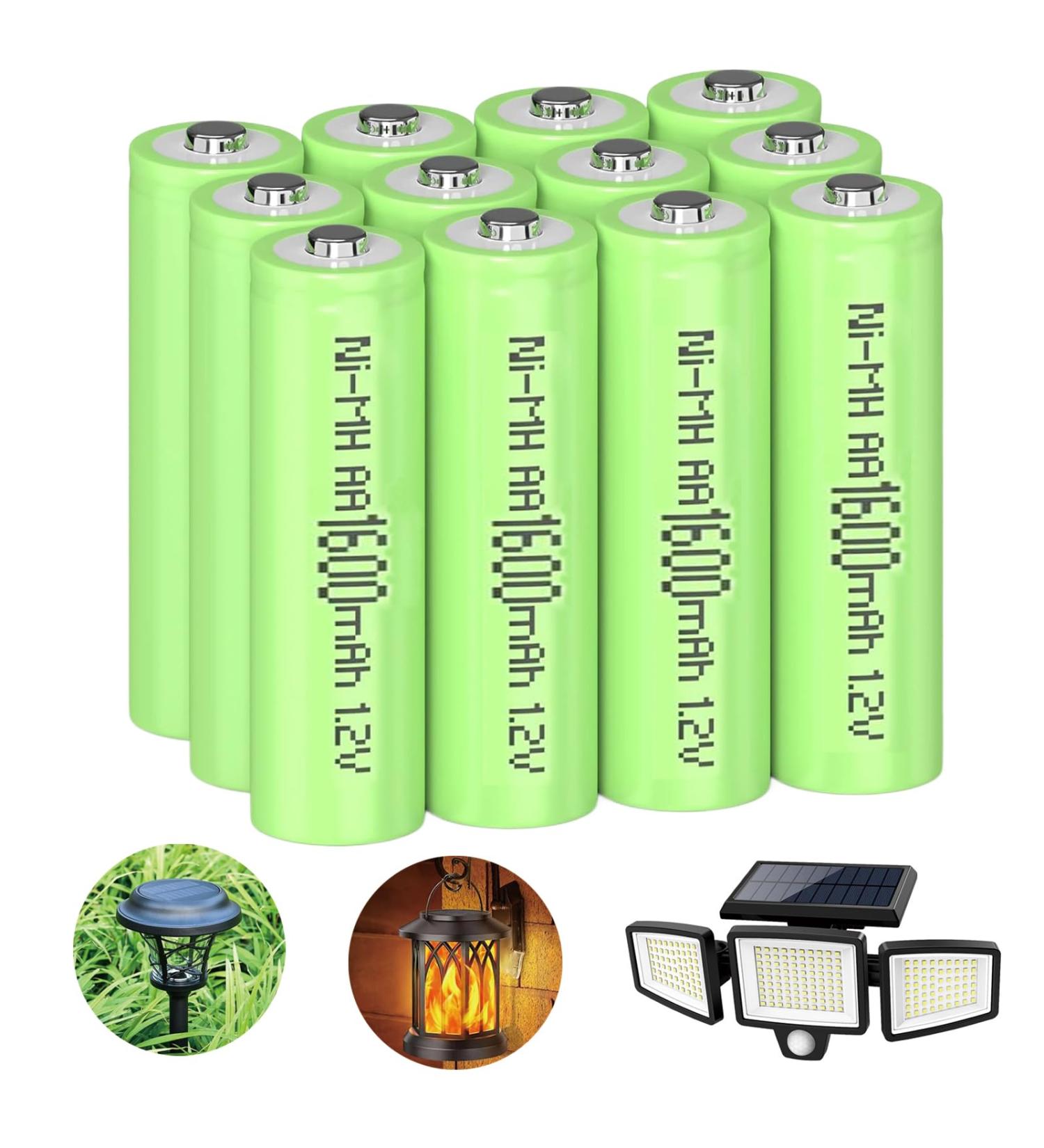 1.2V NiMH AA 1600mAh High Capacity Rechargeable Batteries - 12 Pack for Wireless Mouse Keyboards Gaming Controllers & RC Remotes - International Shipping Available - Buy Online on GoSupps.com