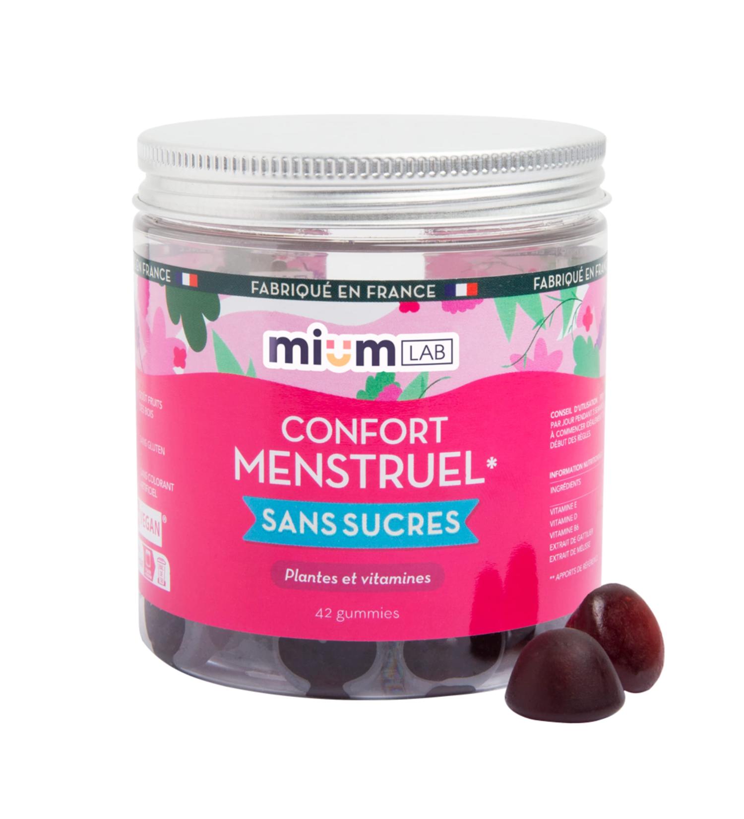 Mium Lab - Premenstrual Syndrome & Painful Periods - Highly Concentrated - Plants (Melissa Chatthorn) & Vitamins E D and B6 - 21 Day Cure - Forest Fruit Flavor - Made in France - Buy Online on GoSupps.com