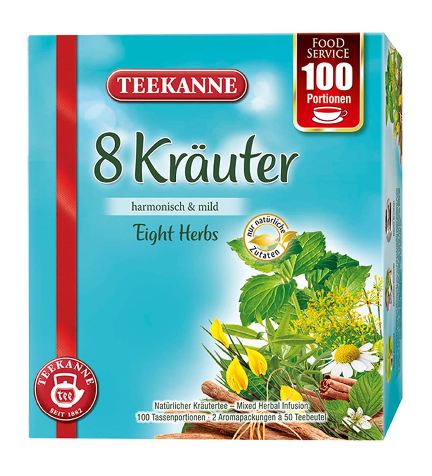 n.v. Teapot 8 Mixed Herbs 100 Tea Bags Harmonious Soft 125g