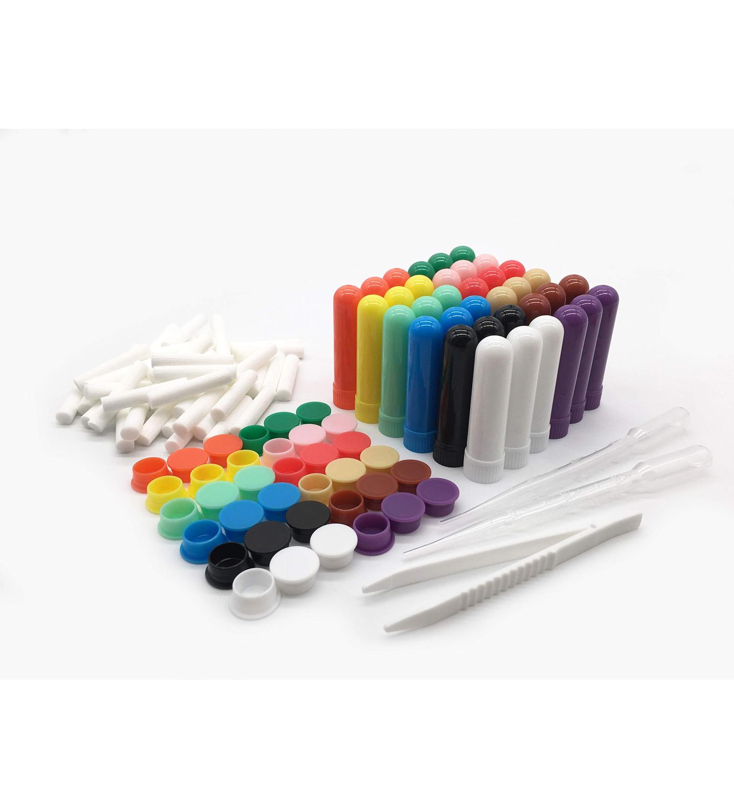 Zison 36PCS Essential Oil Aromatherapy Nasal Inhaler Tubes with Extra Wicks - 12 Colors - Buy Online on GoSupps.com