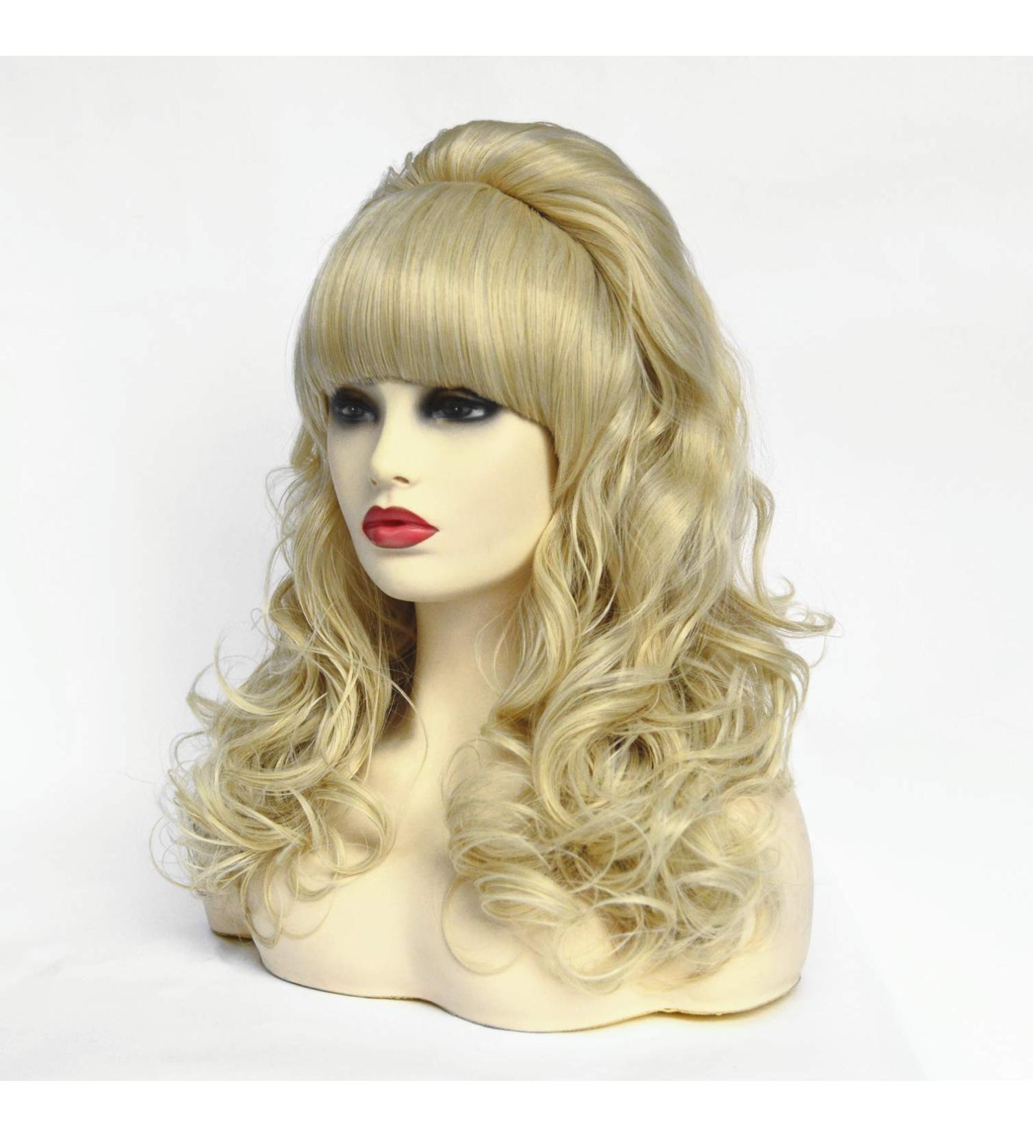 Rugelyss Long Wavy Blonde Wig - Big Bouffant Beehive Style for Women | Perfect for 80s Costume or Halloween Party - Buy Online on GoSupps.com