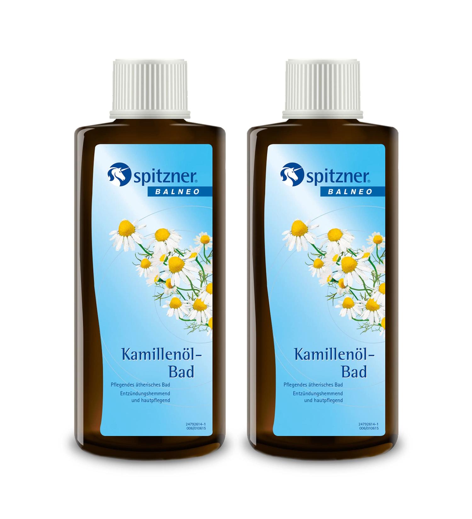 Spitzner Health Bad Kamille Oil (2 x 190 ml) - Health -promoting bathing essence with essential oil from chamomile |Anti -inflammatory