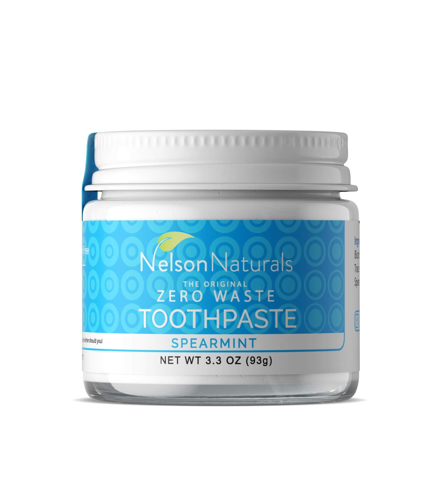 Nelson Naturals Spearmint Toothpaste 3.3 oz - Fluoride Free - Buy Online on GoSupps.com