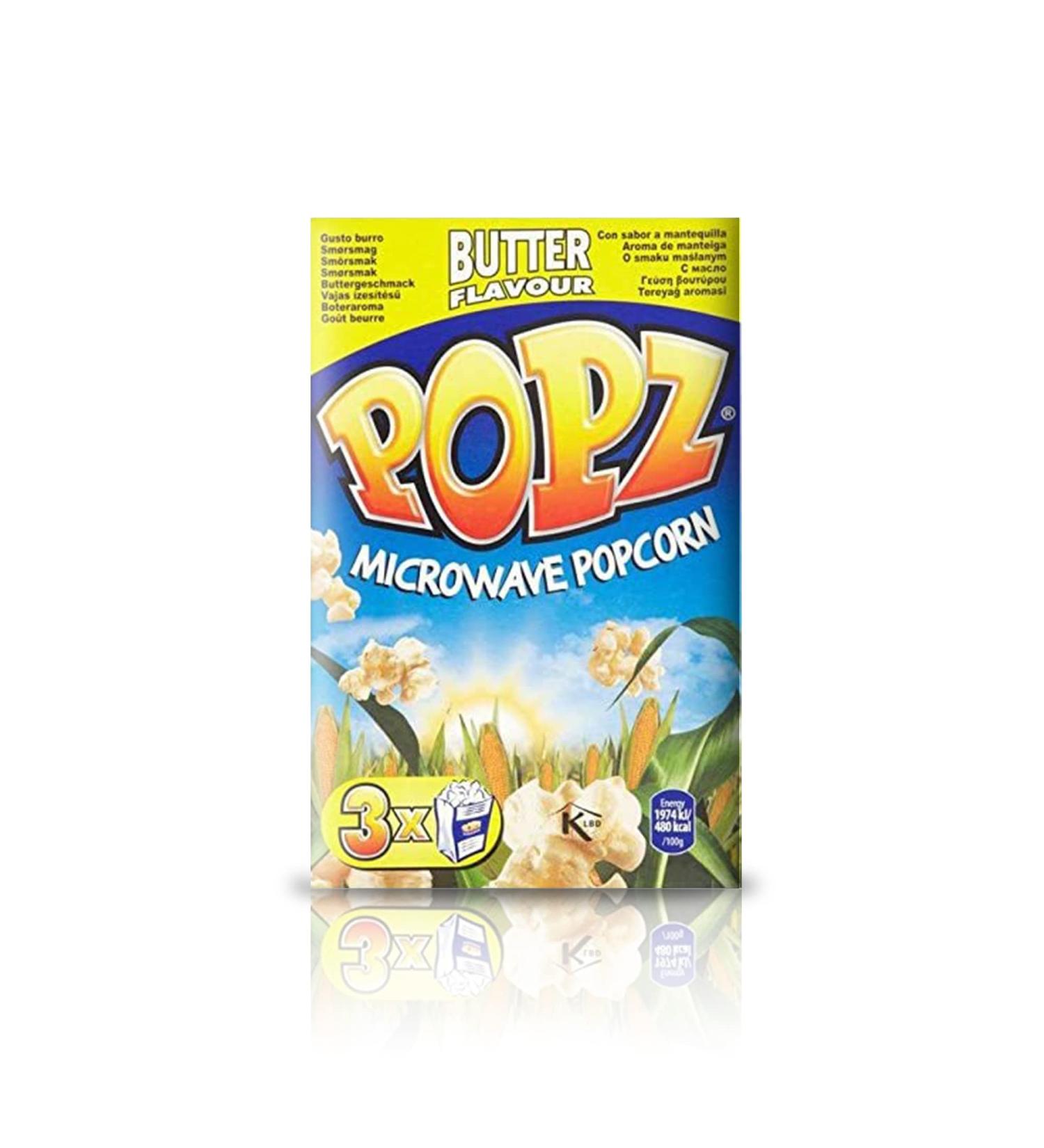 Popz Magnetron Popcorn NonGMO Zero Trans Fat Popping Ma s Botersmaak 12 x 3 x 90g - Buy Online on GoSupps.com