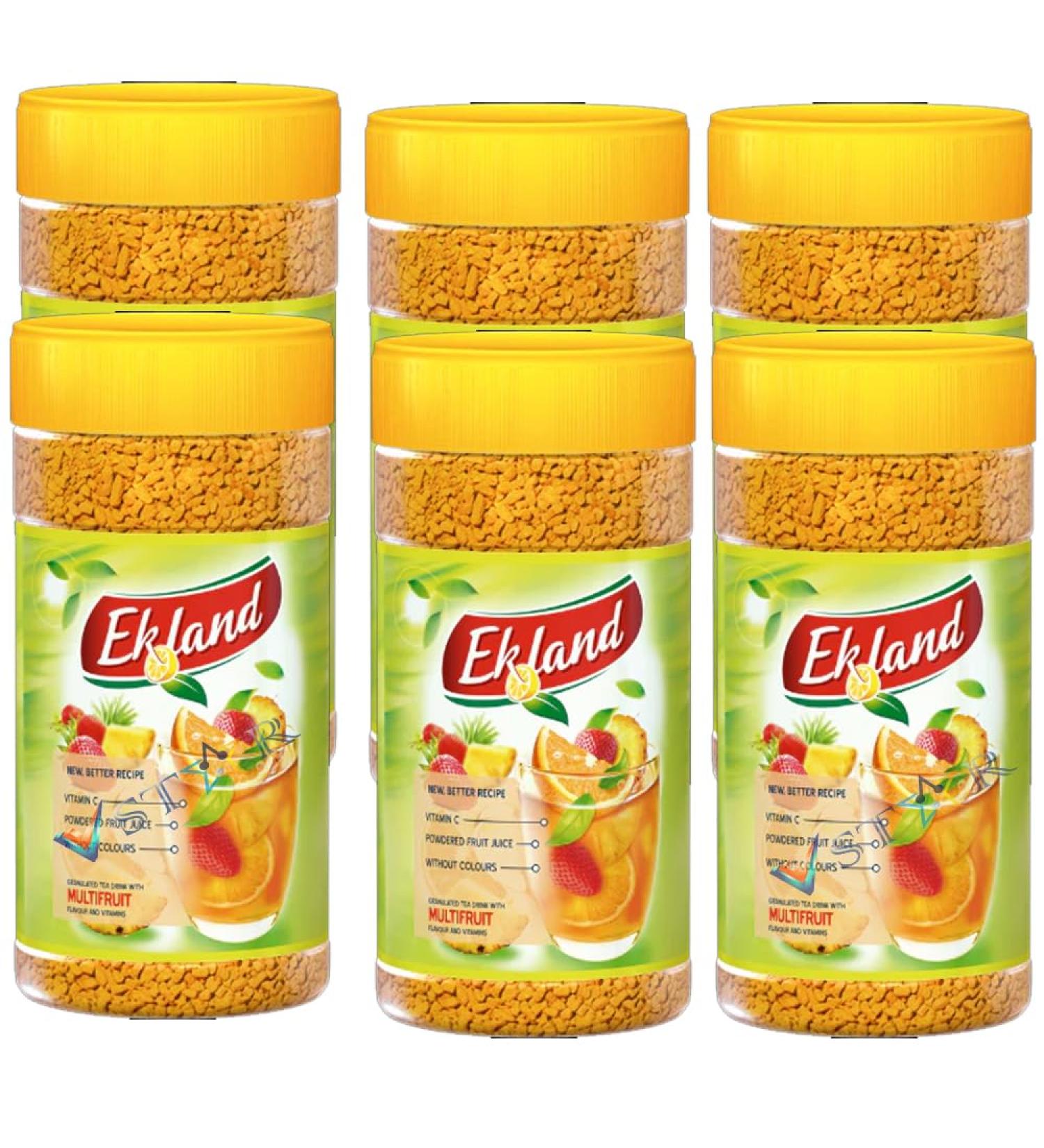 Ekoland Raspberry Multivitamin Lemon & Forest Fruit Flavoured Granulated Tea Drink 350g (6 Multivitamin) Multivitamin 6