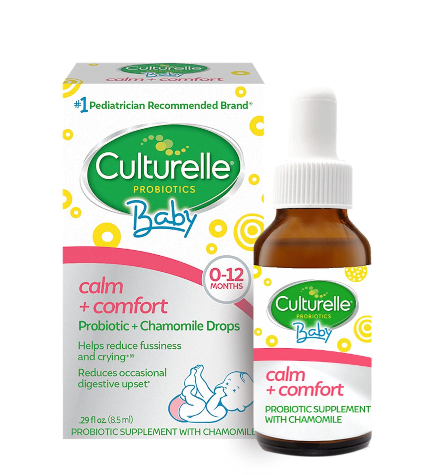 Culturelle Baby Calm & Comfort Probiotics + Chamomile Drops - Digestive Health for Infants & Kids, Gluten Free, Non-GMO, 8.5 ml - Buy Online on GoSupps.com