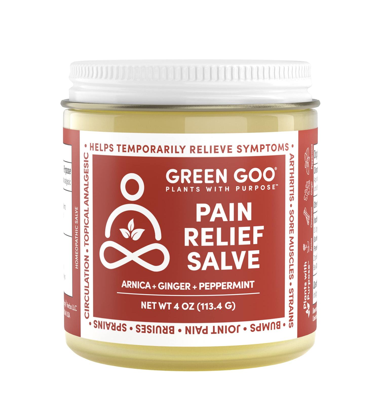 Green Pain Relief Skin Salve 4oz - All-Natural Formula for Arthritis, Sore Muscles & Bruises - Rapid Relief - Pack of 1 - Buy Online on GoSupps.com