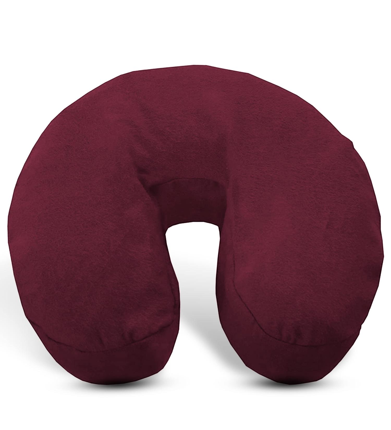 London Linens Premium 100% Cotton Flannel Massage Face Cradle Cover - Extra Thick, 4 Burgundy Pieces - Buy Online on GoSupps.com