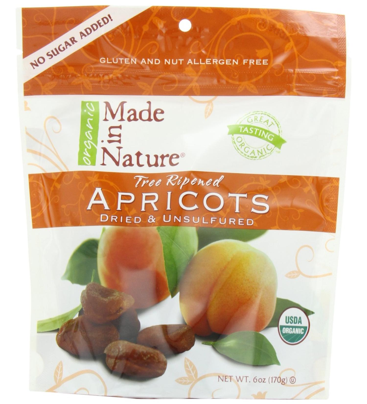 Buy Made in Nature Organic Dried Apricots â€“ 6 oz (170 g) Buff Supersnacks - Buy Online on GoSupps.com
