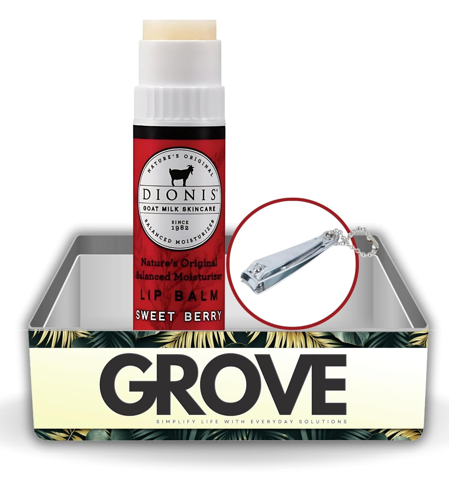 Goat Milk Sweet Berry Scent Lip Balm 0.28 oz Bundle with Nail Clipper - Moisturizing Lip Milk with Shea Butter Coconut Oil and Beeswax - Repair Chapped Lips - (2 Items) - Buy Online on GoSupps.com