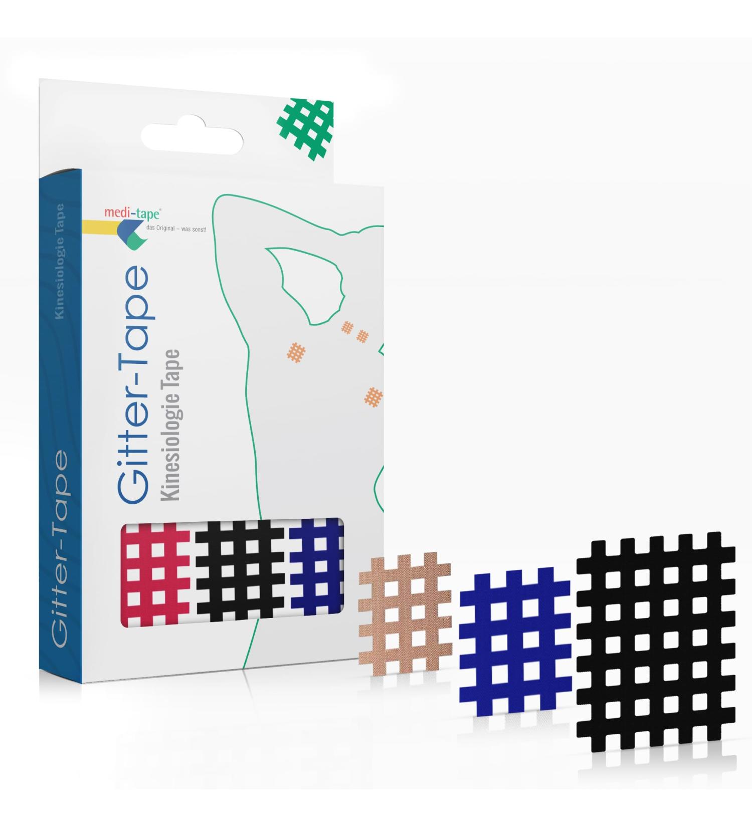 Medi-Tape Grid Tape - High-Quality Acupuncture Patch & Cross Tape for Pain Relief | Self-Adhesive Versatile & Multicolored - Buy Online on GoSupps.com