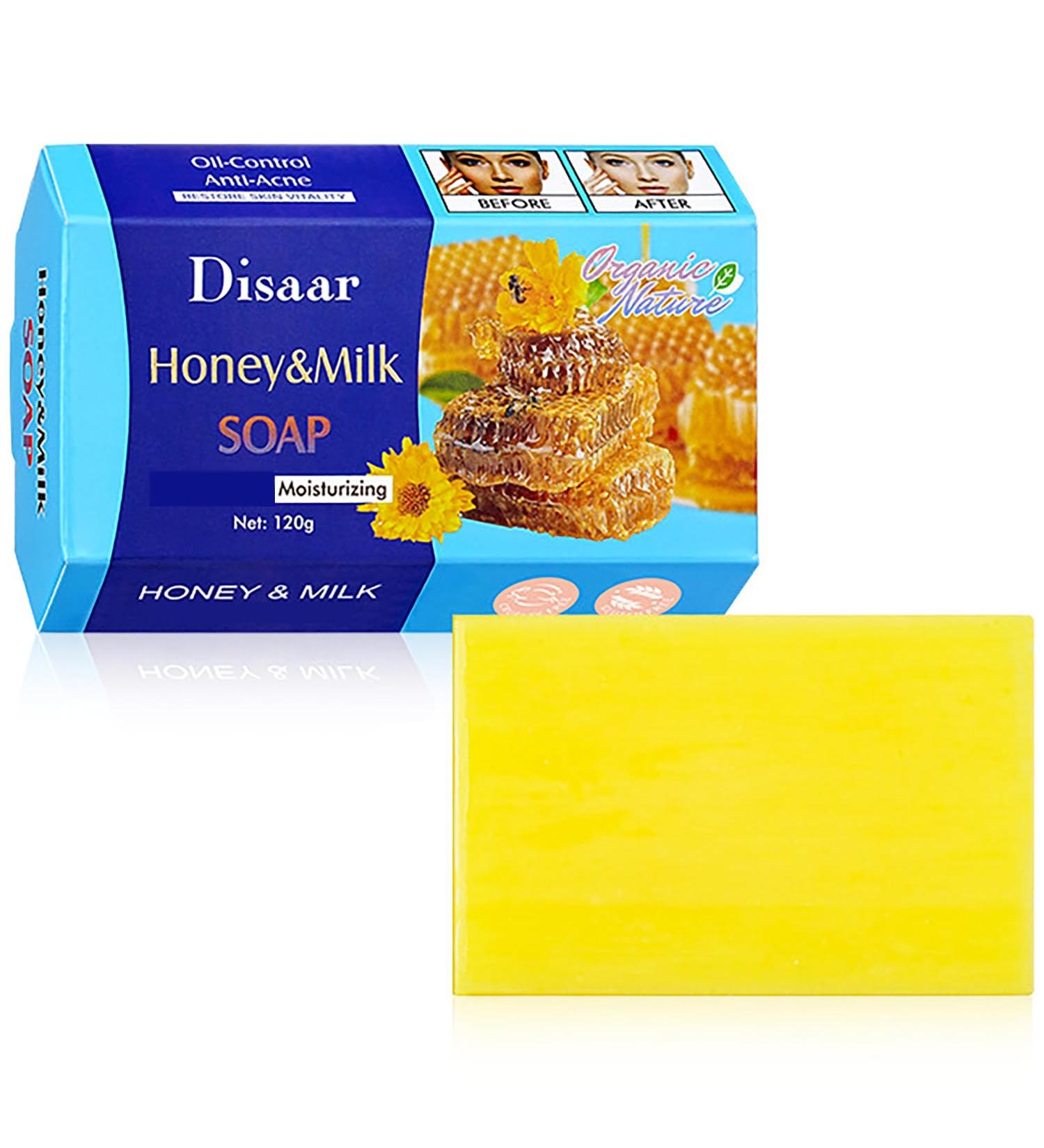 Buy Honey Milk Soap - Moisturizing Pore Cleansing & Wrinkle Reducing - 120g (4.23oz) | Best for Skin Repair - International Shipping - Buy Online on GoSupps.com