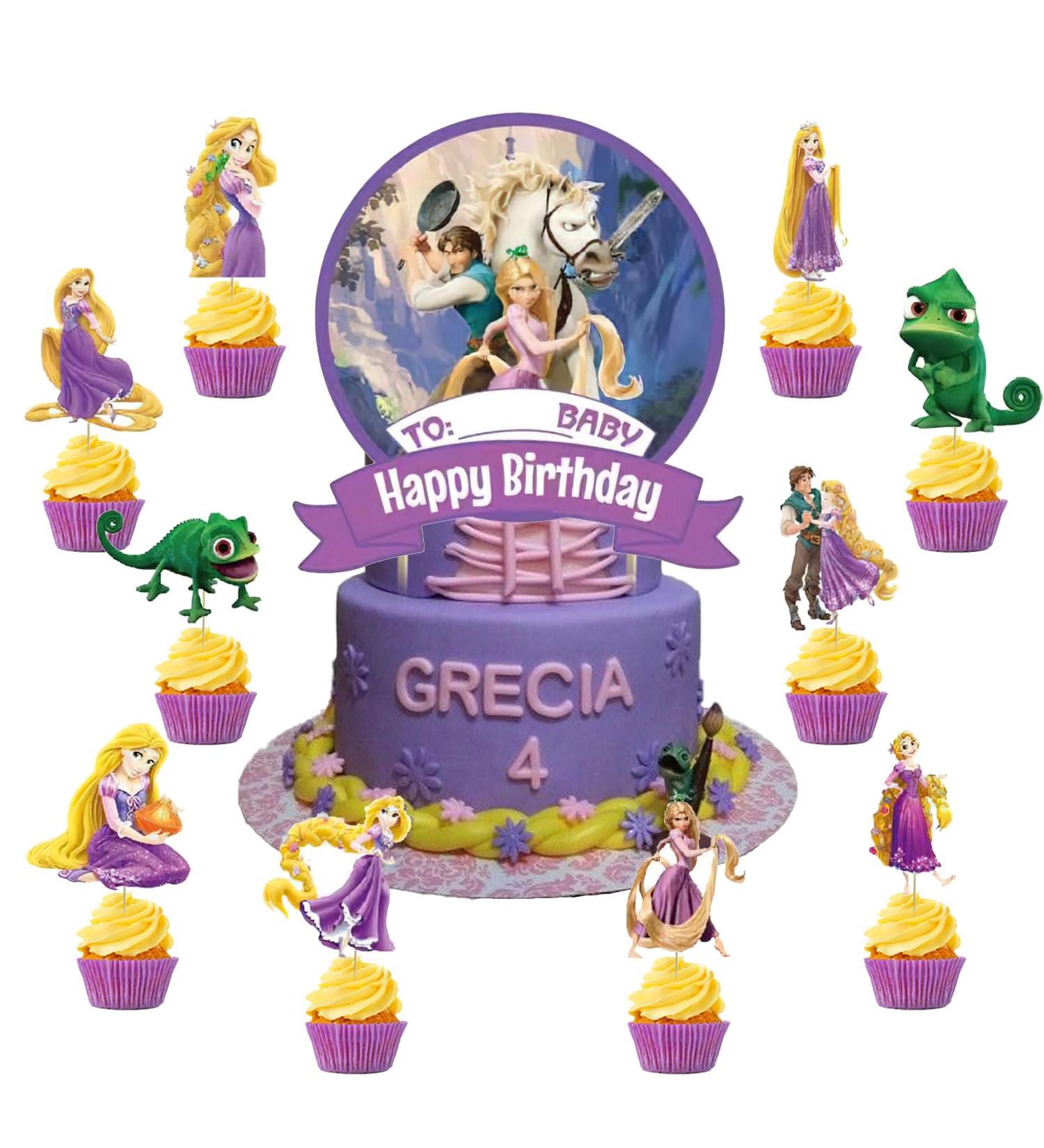 37Pcs Princess Tangled Party Cake&Cupcake Toppers for Birthday Party Supplies Boys' Theme Birthday Party Decoration - Buy Online on GoSupps.com