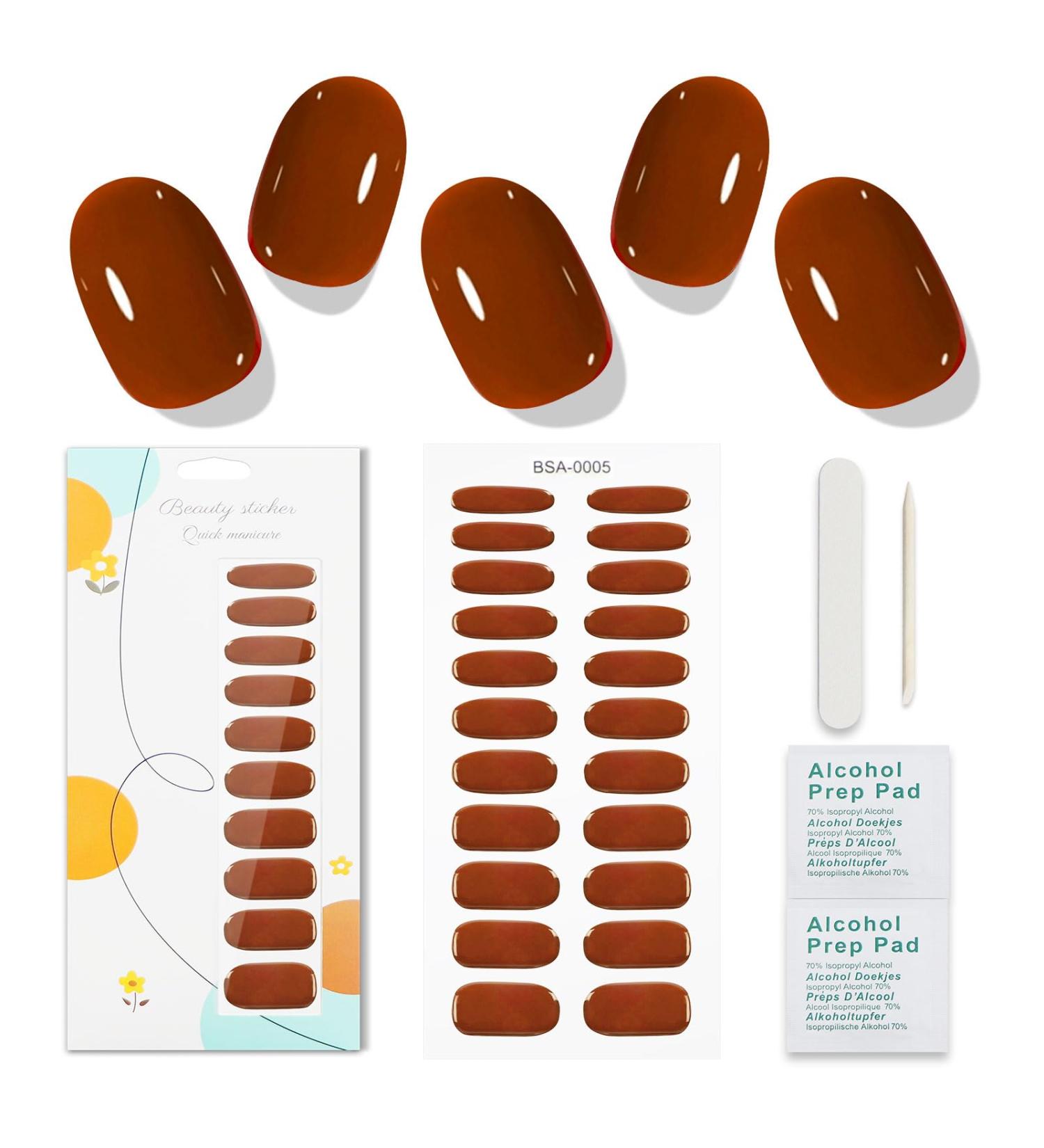 JMEOWIO Nail Foil - Self-Adhesive Solid Color Gel Nail Stickers for Stunning Nail Design - International Shipping Available - Buy Online on GoSupps.com