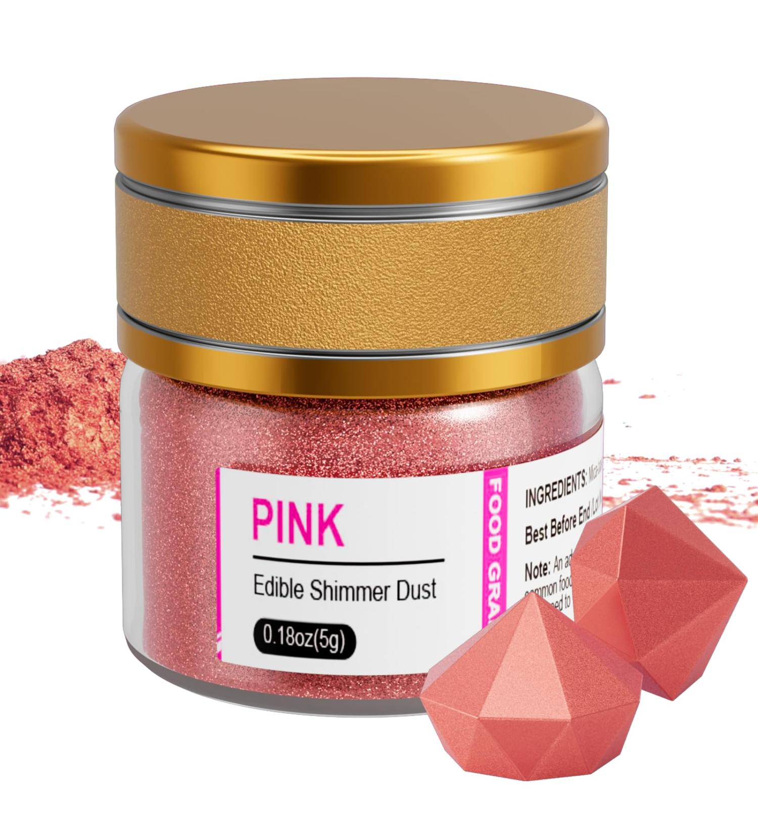 Buy Wwtop Pink Edible Glitter 5G | Food & Drink Glitter Powder for Cakes Cupcakes Chocolate & More - Perfect for Valentine's Day! - Buy Online on GoSupps.com