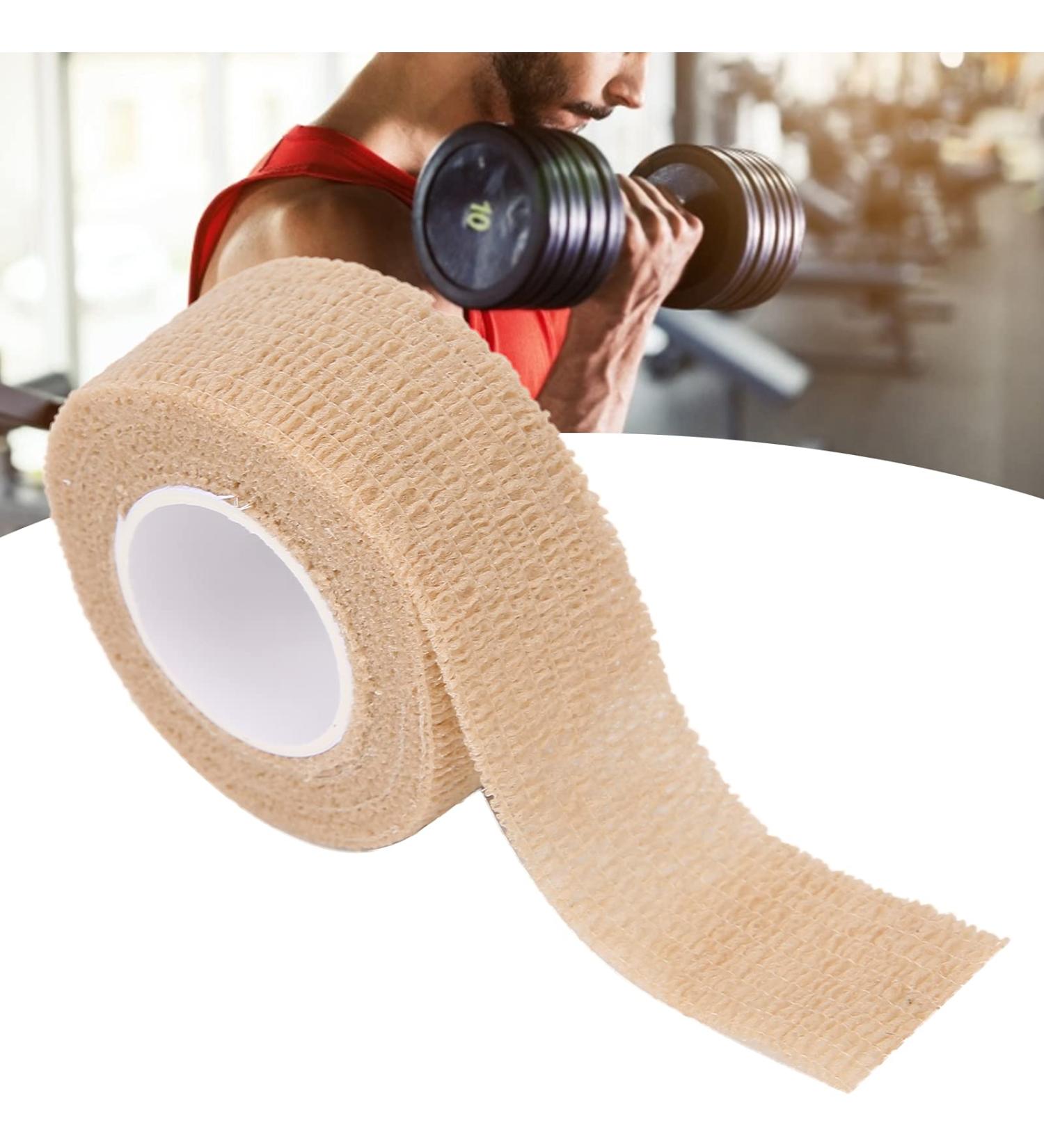 Self Adherent Cohesive Bandages Wrap - Breathable Flexible Non Woven Athletic Tape for Hand Wrist & Ankle - 2.5cm x 4.5m - Brown - International Shipping Available - Buy Online on GoSupps.com