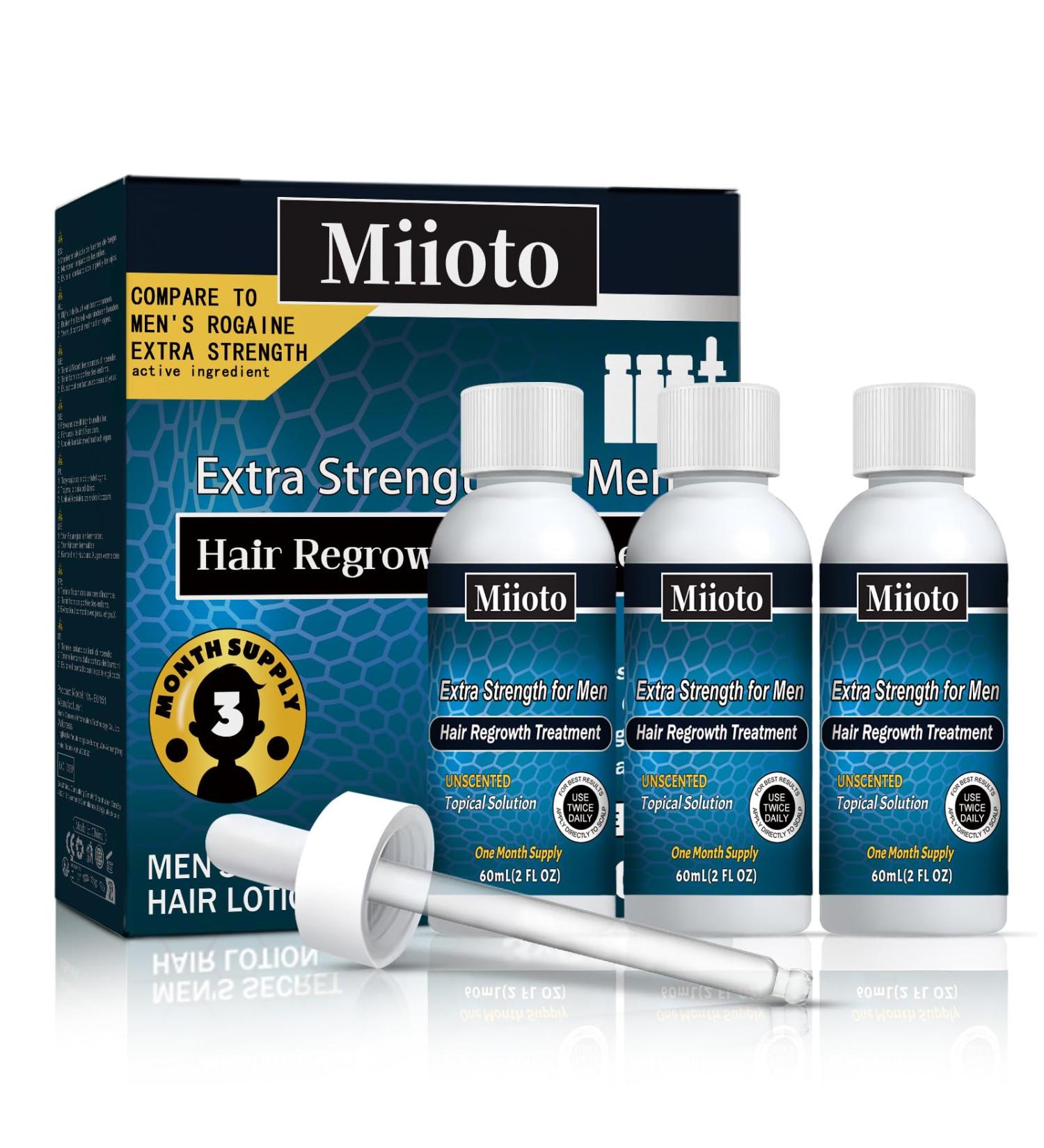  Miioto Miioto Hair Growth Serum Anti-Hair Loss for Men Hair Loss Very Fast Hair Growth Hydrates Roots and Regrowth - Buy Online on GoSupps.com