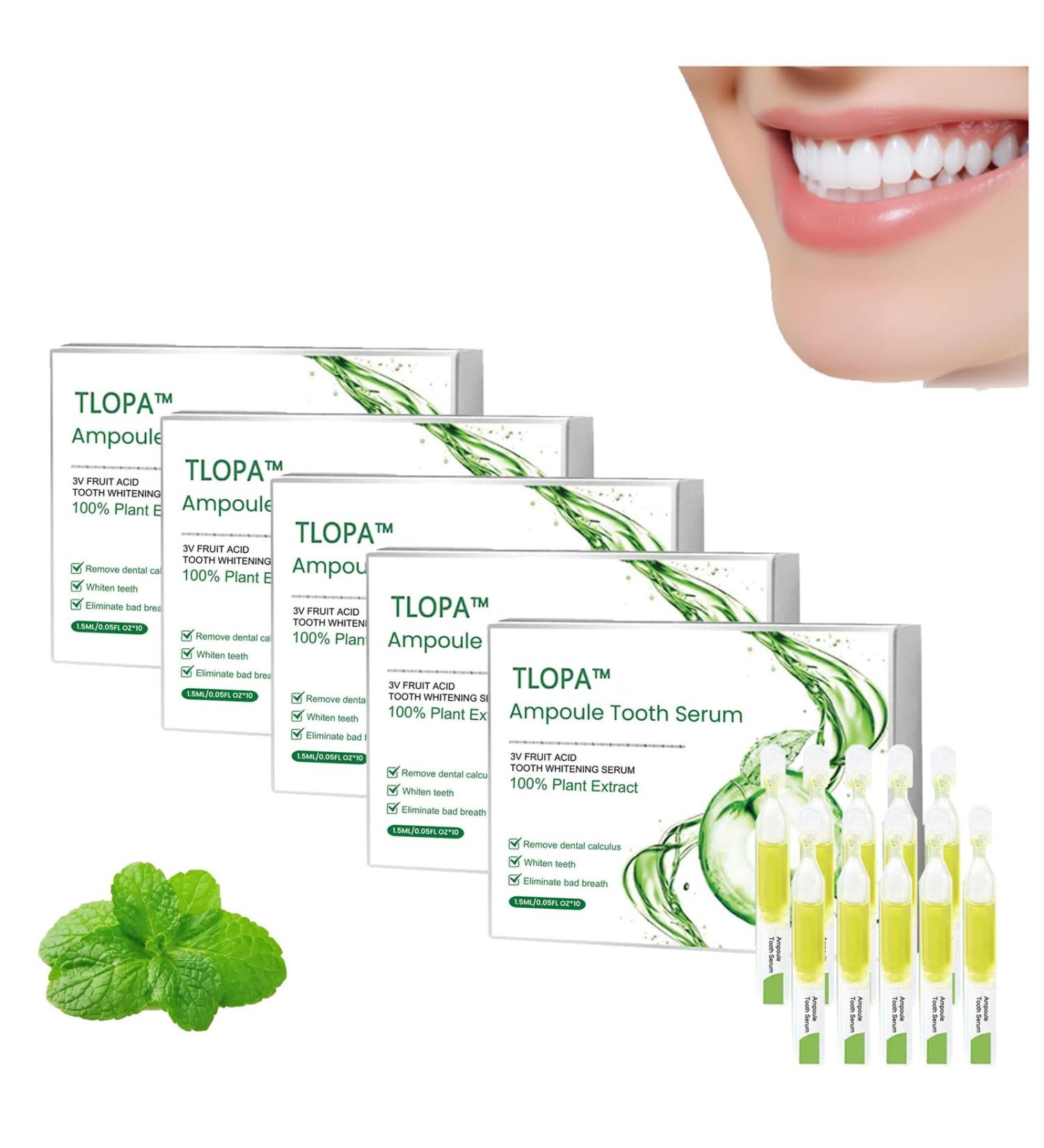 Ambullen Tooth Serum - Whitening & Gum Repair Essence Ampoules (5PC) for Healthier Teeth & Tartar Removal - Buy Online on GoSupps.com