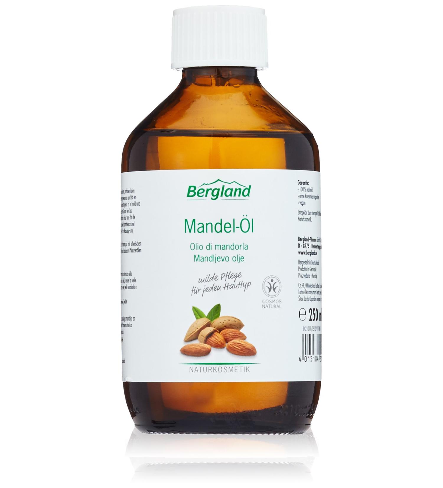 Bergland Almond Oil 250ml - Pure Natural Oil for Skin & Hair | International Shipping Available - Buy Online on GoSupps.com